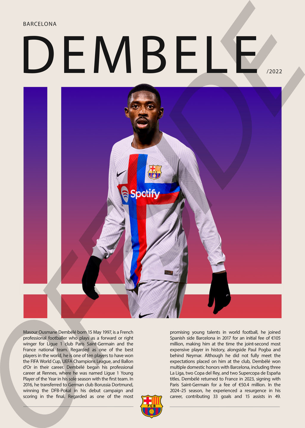 Ousmane Dembele "Dembele" en Barcelona Temporada 2022