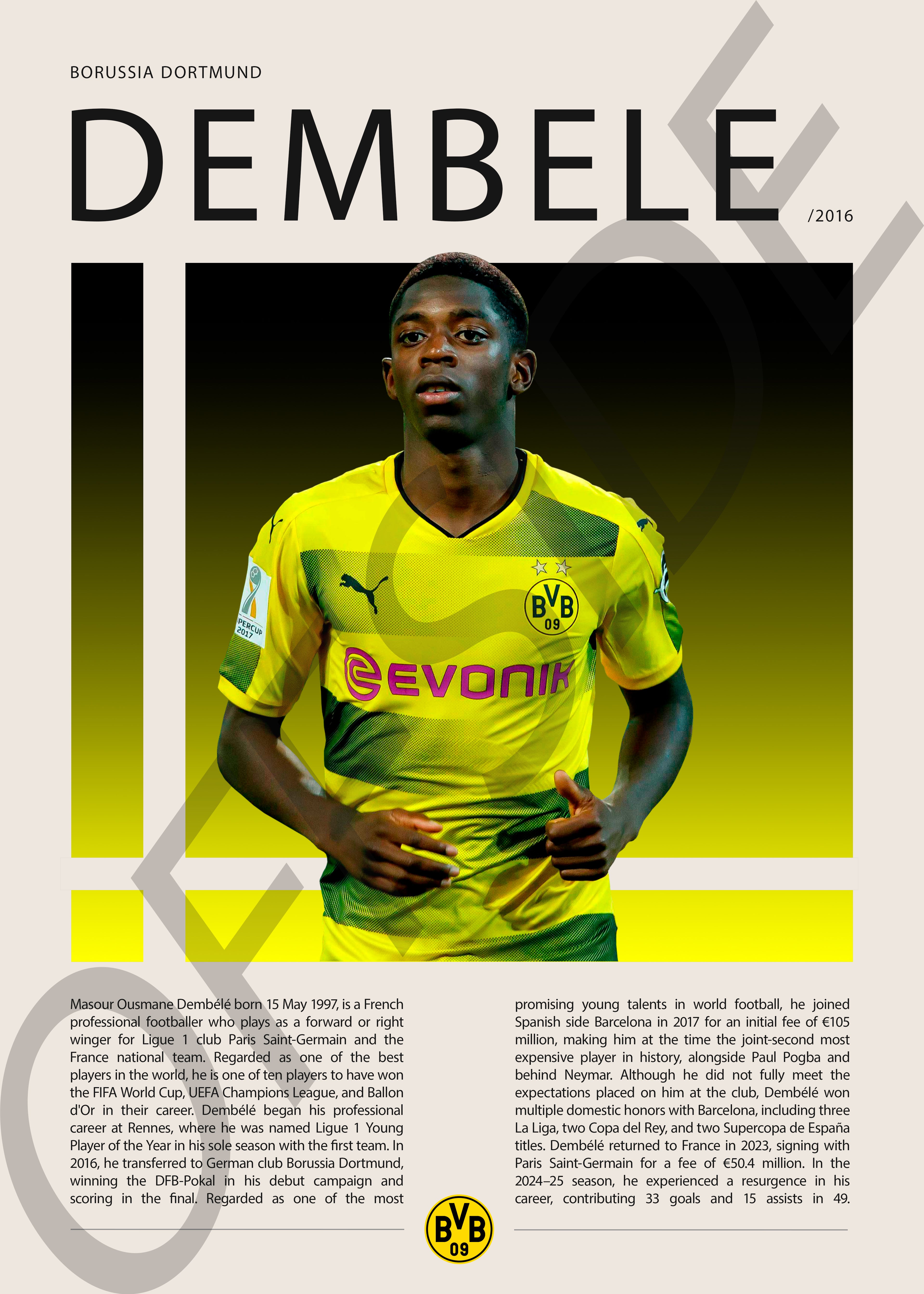 Ousmane Dembele "Dembele" en Borussia Dortmund Temporada 2016