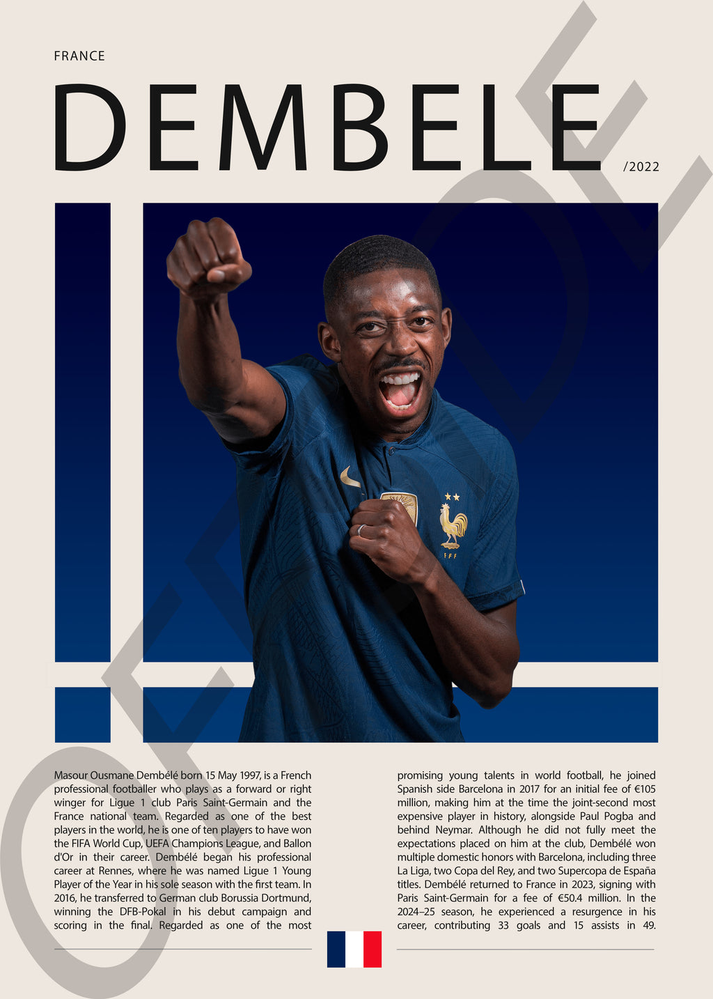 Ousmane Dembele "Dembele" en Francia Clasificatorias 2022