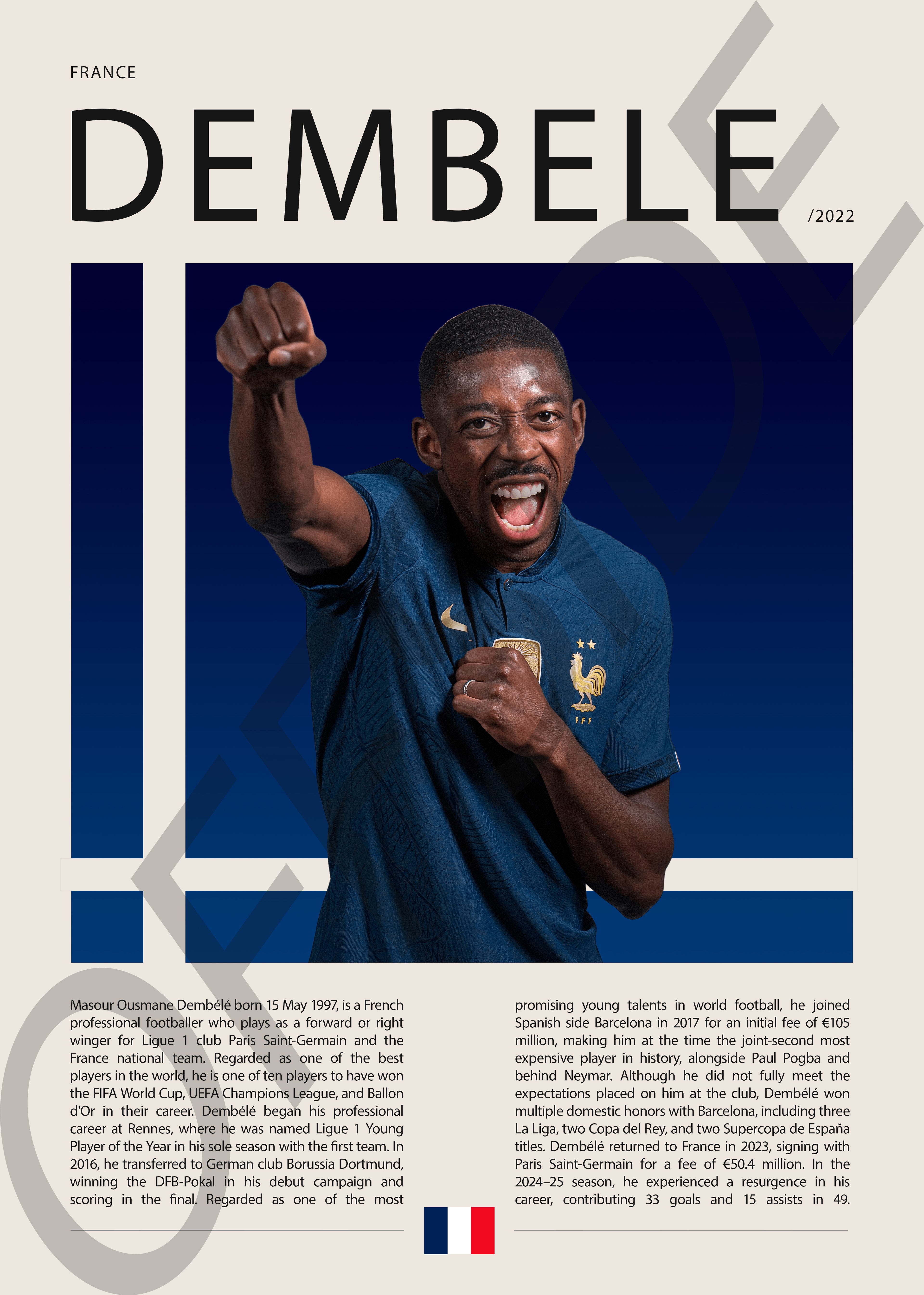 Ousmane Dembele "Dembele" en Francia Clasificatorias 2022