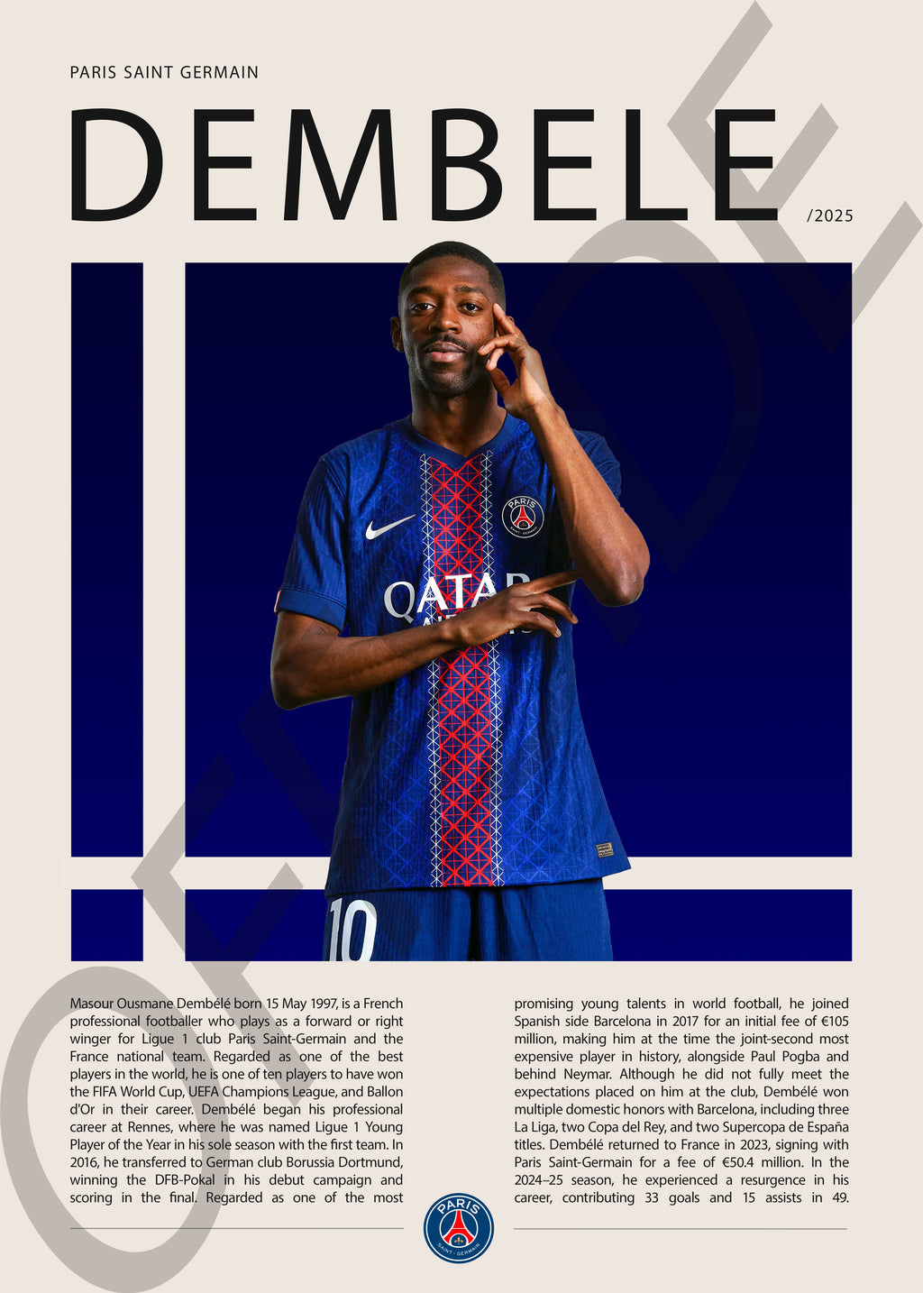 Ousmane Dembele "Dembele" en PSG Temporada 2025