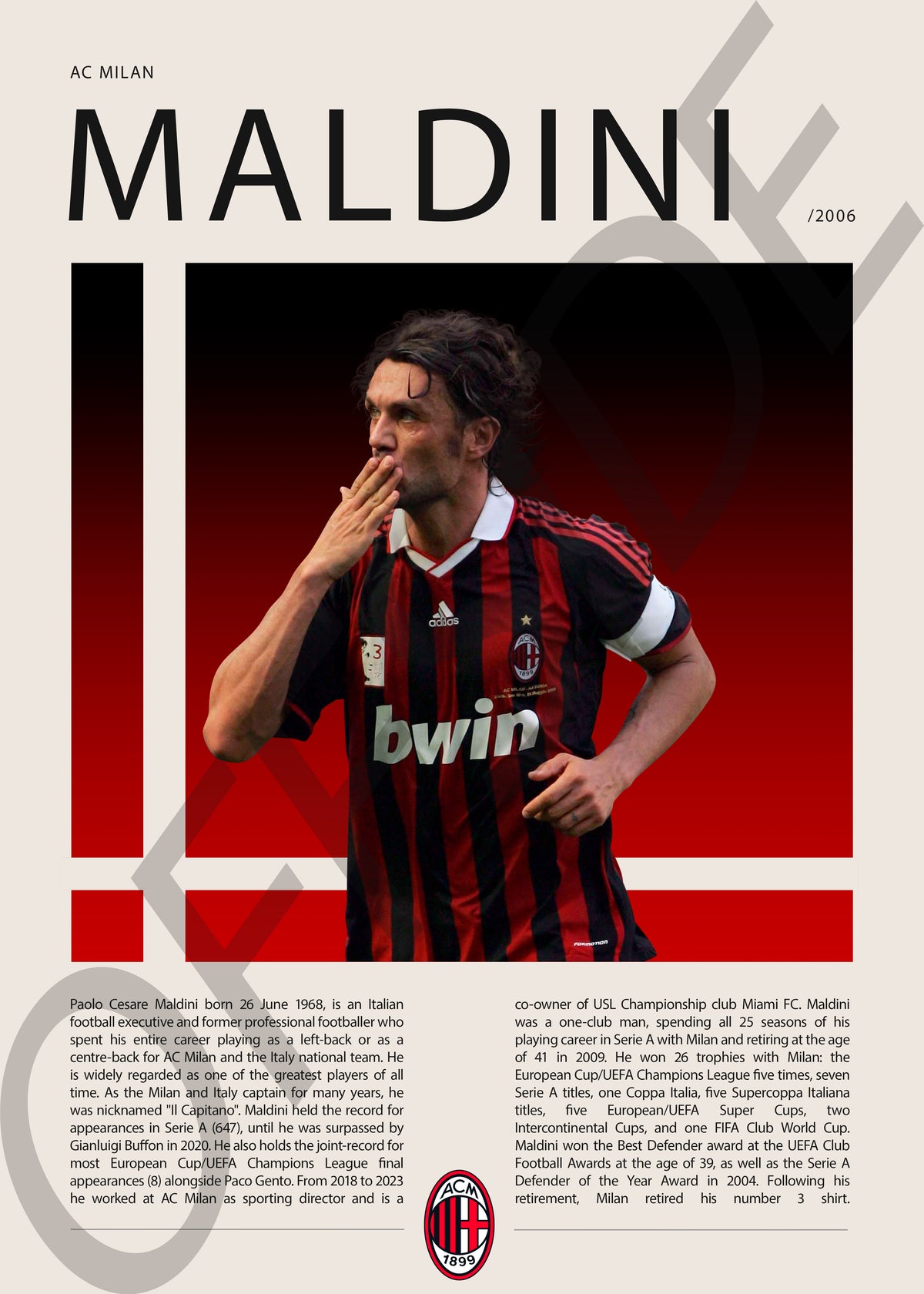 Paolo Maldini "L'eterno Capitano" en AC Milan Temporada 2006