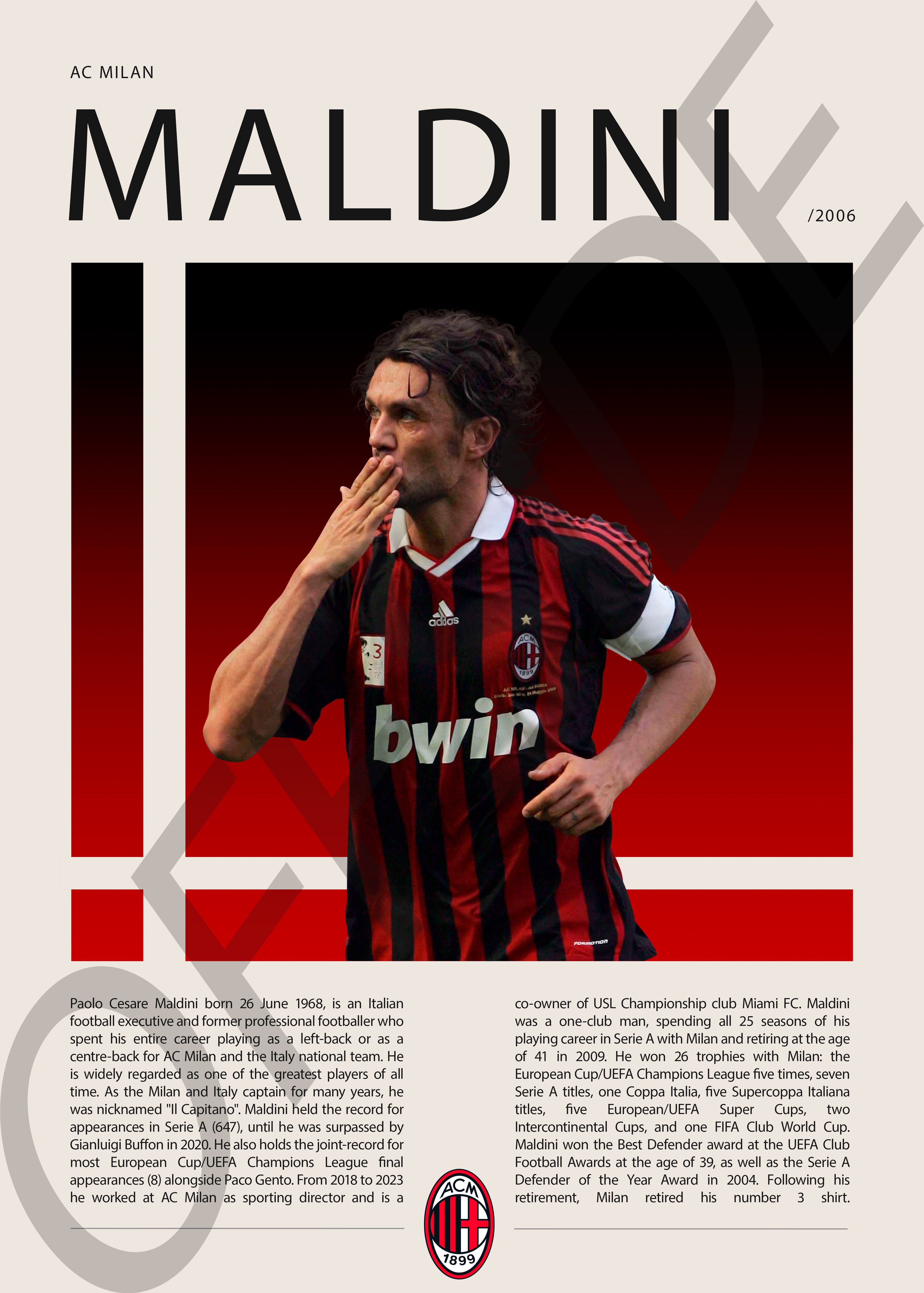 Paolo Maldini "L'eterno Capitano" en AC Milan Temporada 2006