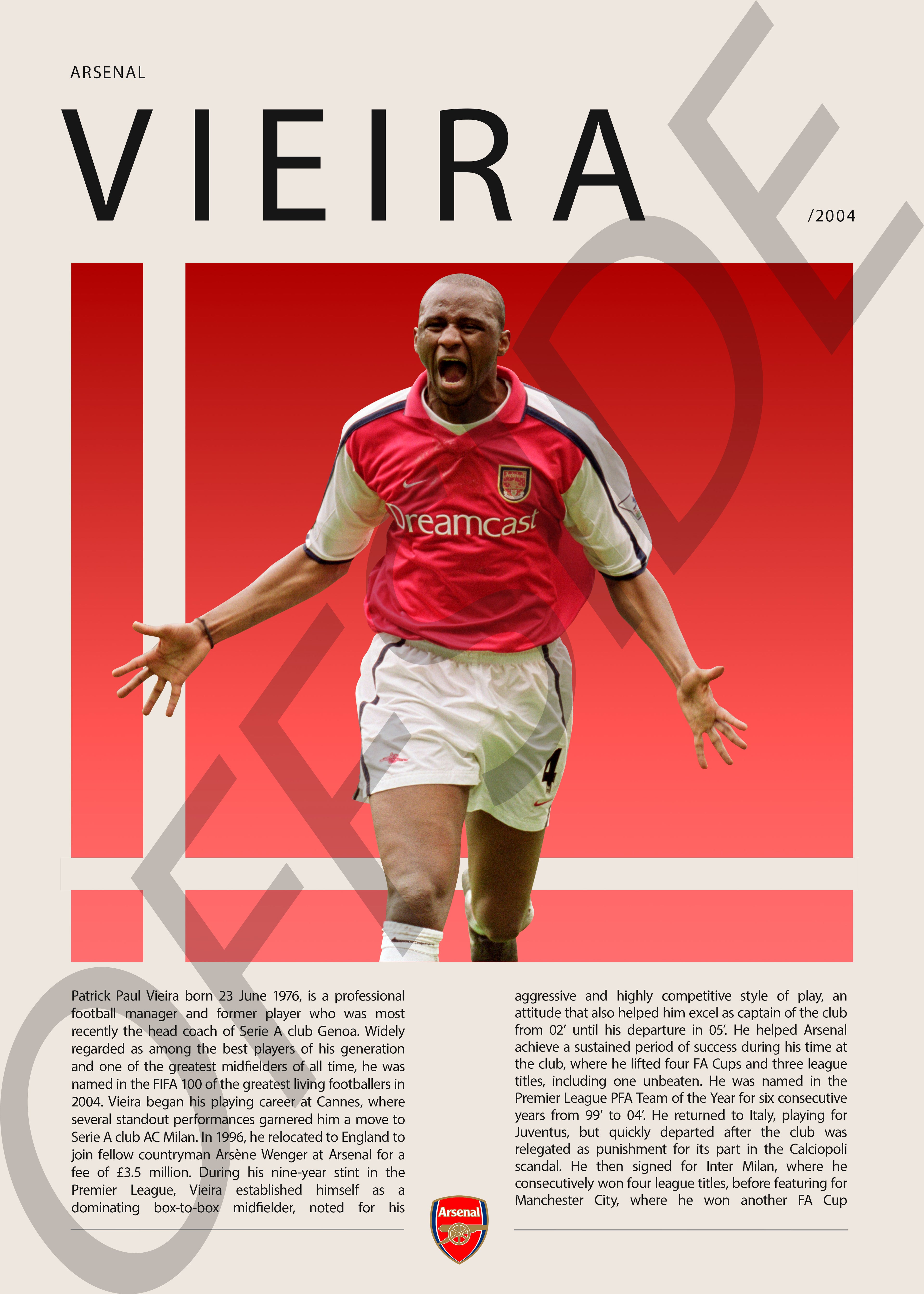 Patrick Vieira "Patrick" en Arsenal Temporada 2004