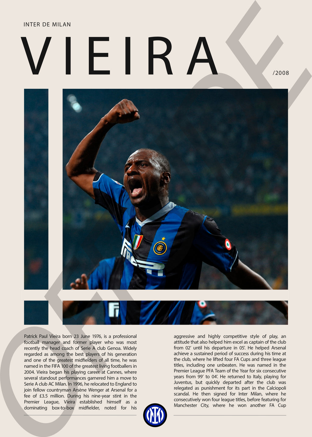 Patrick Vieira "Patrick" en Inter de Milan Temporada 2008