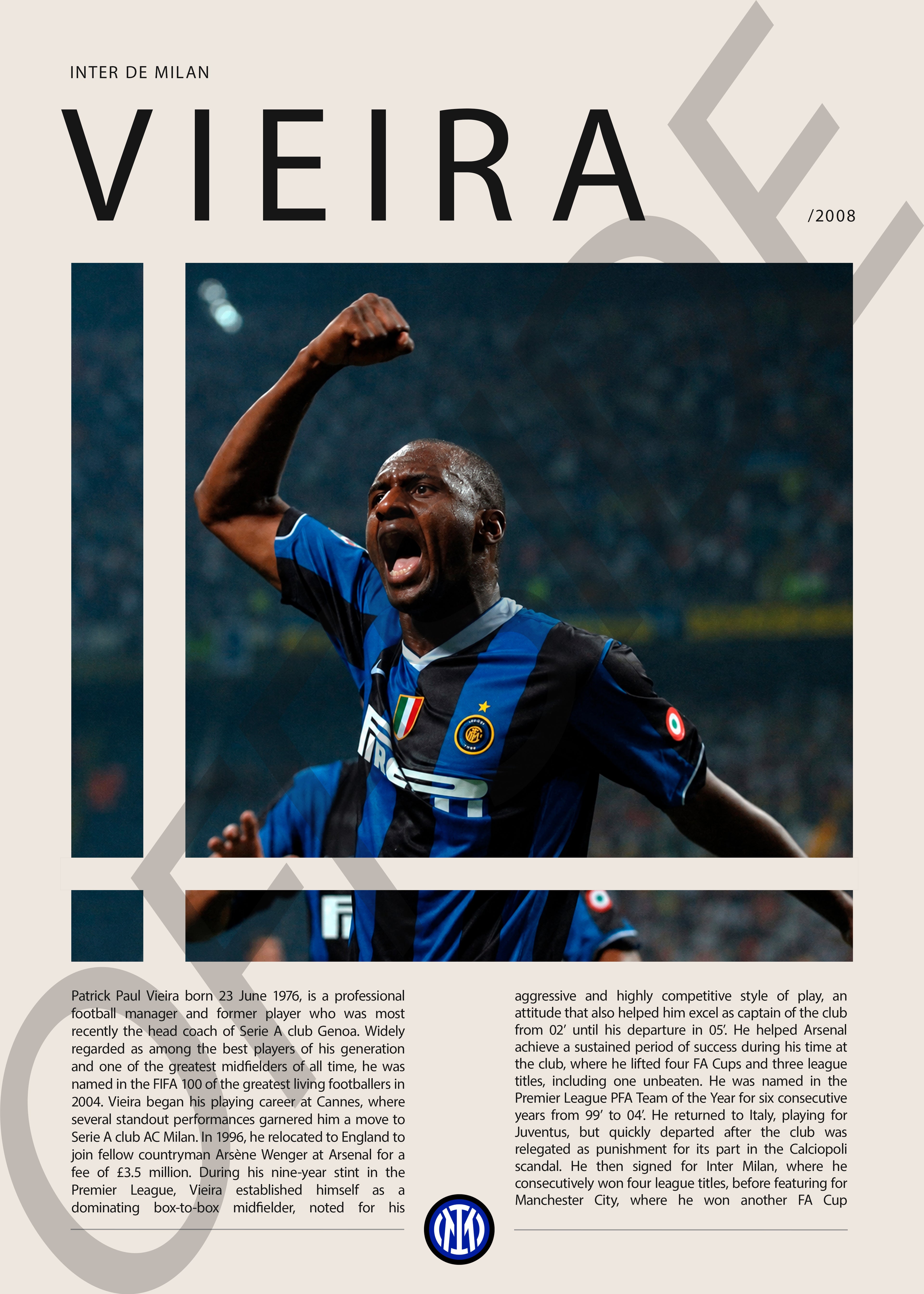 Patrick Vieira "Patrick" en Inter de Milan Temporada 2008