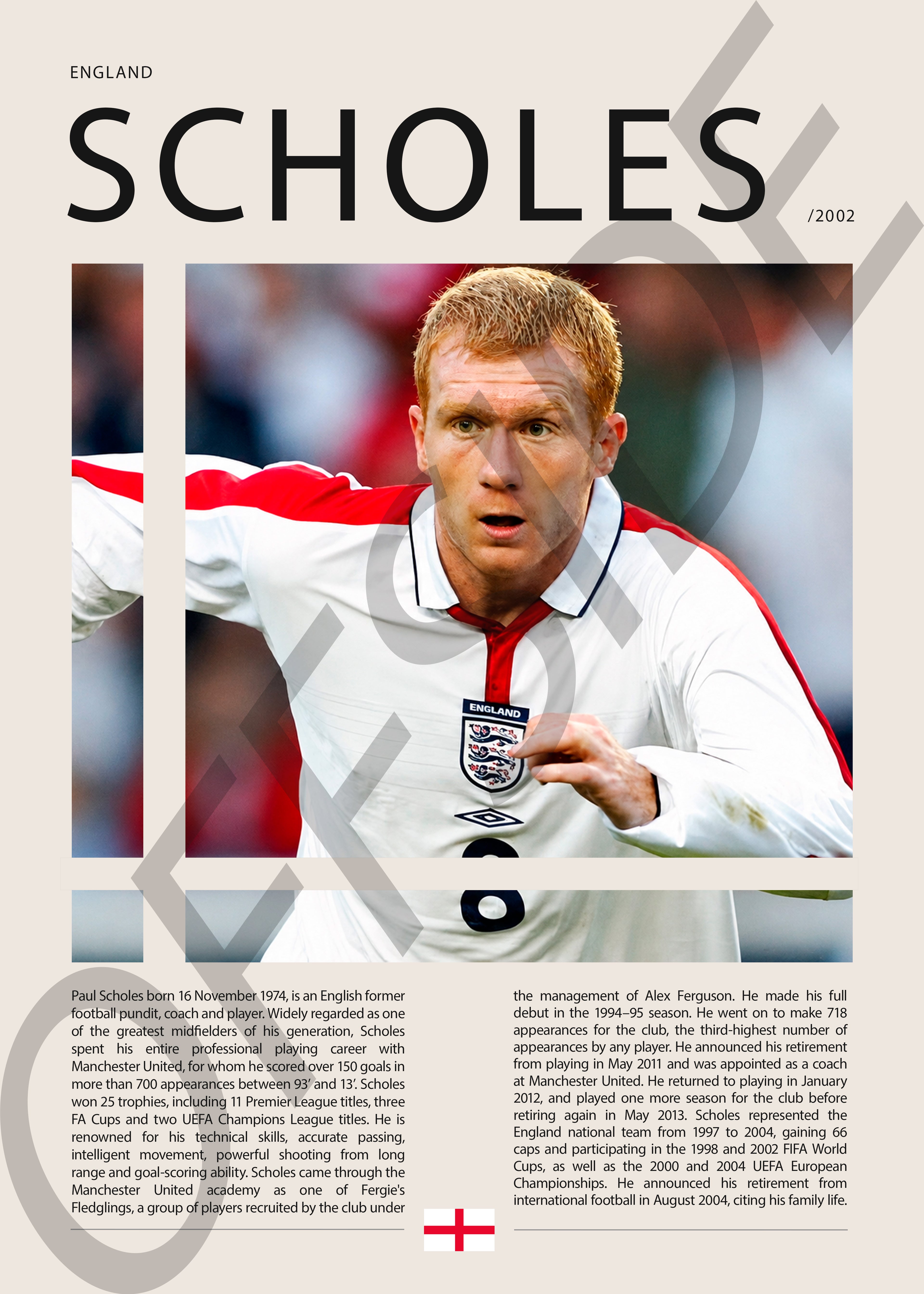 Paul Scholes "El Colorado" en Inglaterra Clasificatorias 2002