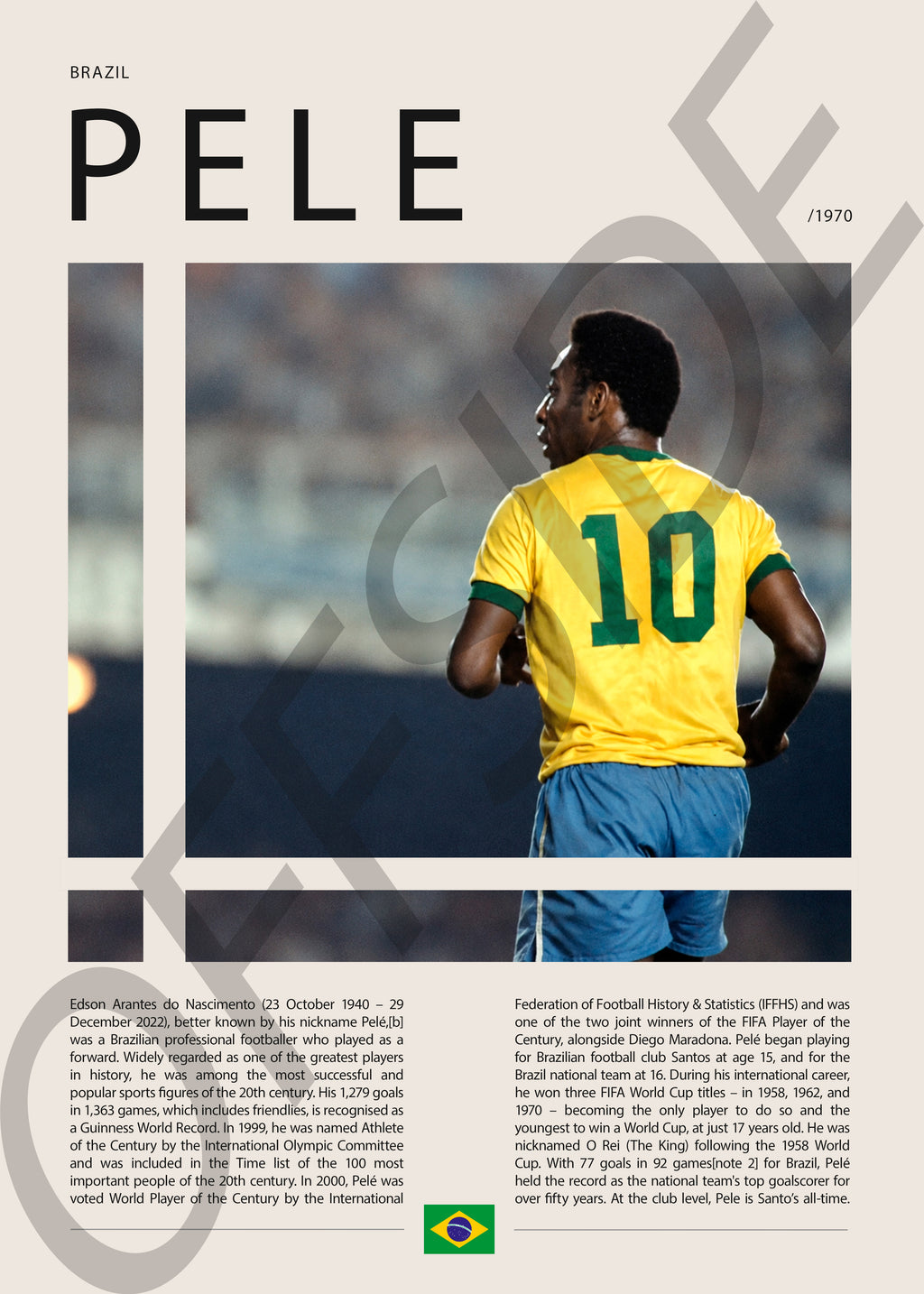 Pele "O Rei" en Brasil Clasificatorias 1970