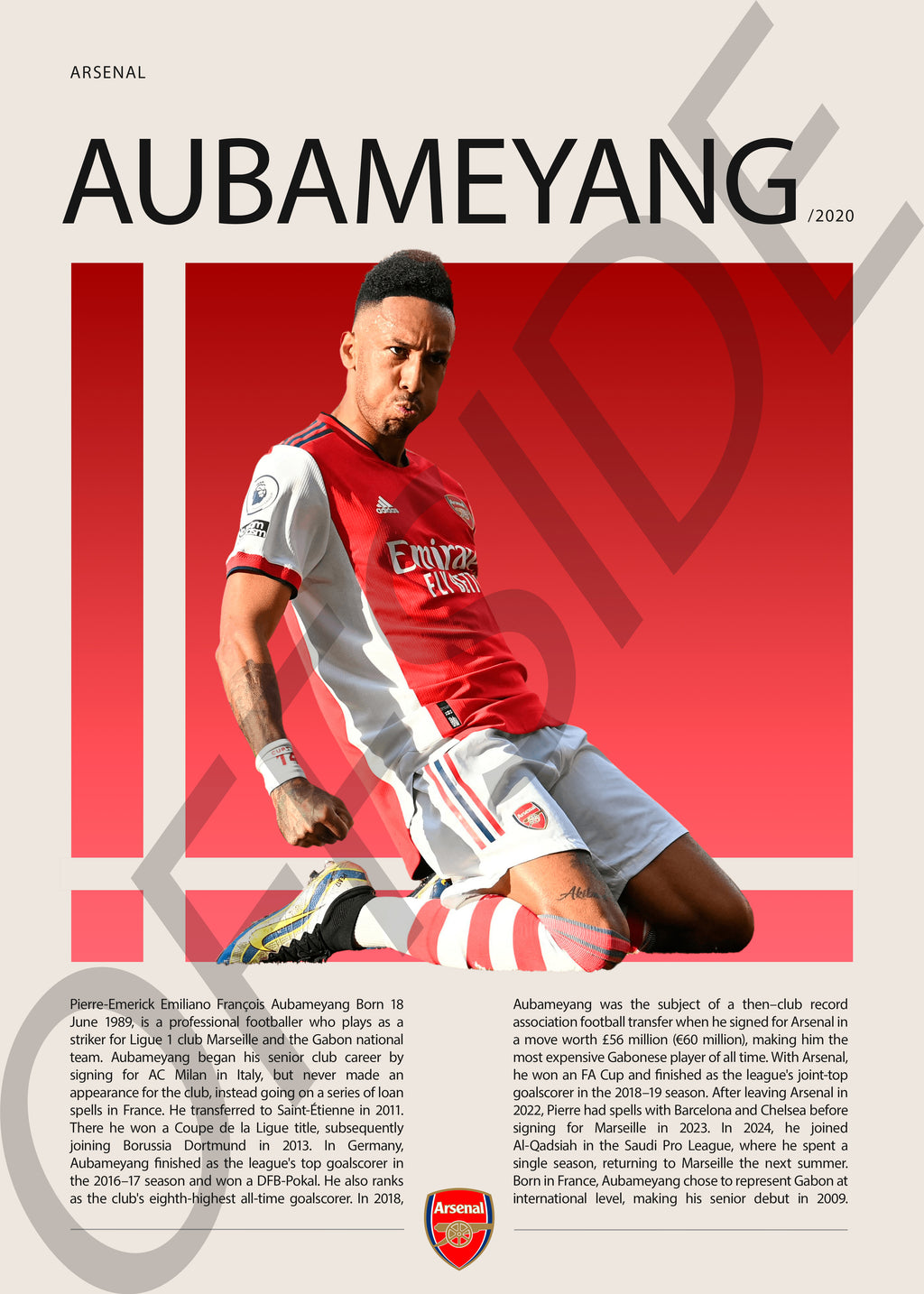 Pierre-Emerick Aubameyang "El Príncipe de Gabón" en Arsenal Temporada 2020