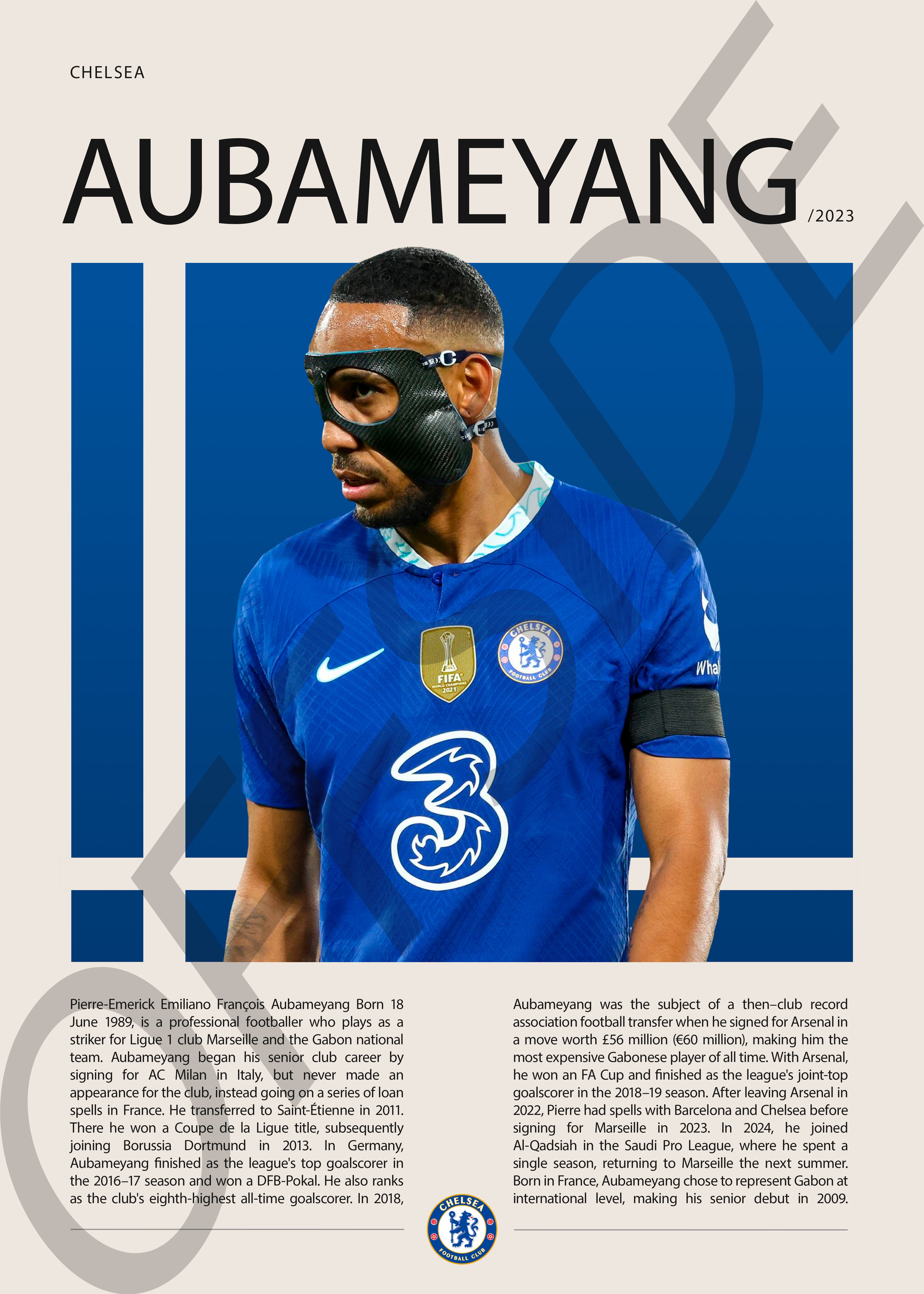 Pierre-Emerick Aubameyang "El Príncipe de Gabón" en Chelsea Temporada 2023