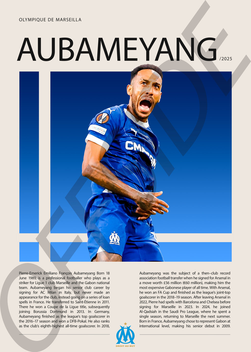 Pierre-Emerick Aubameyang "El Príncipe de Gabón" en Olympique de Marsella Temporada 2025