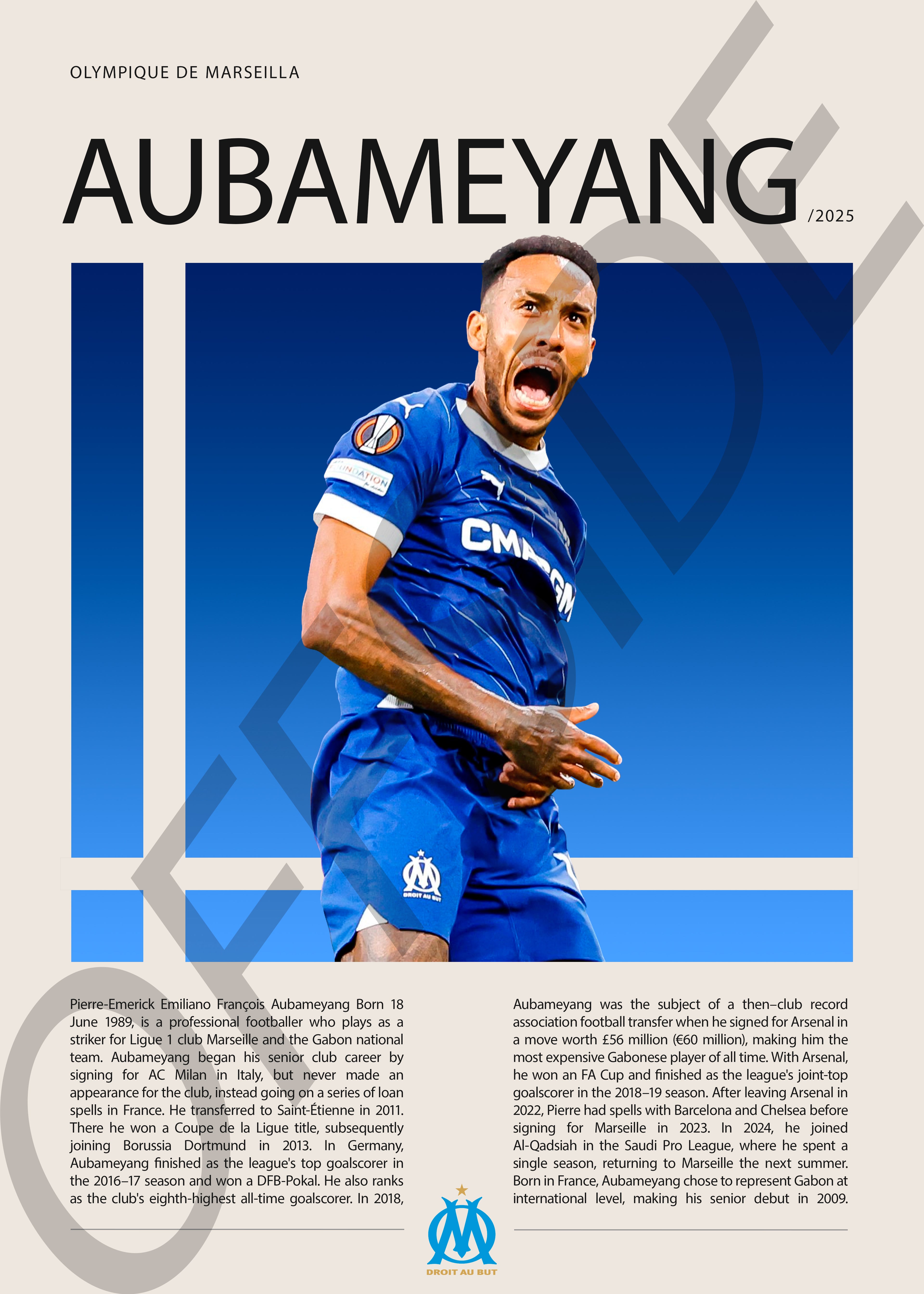 Pierre-Emerick Aubameyang "El Príncipe de Gabón" en Olympique de Marsella Temporada 2025