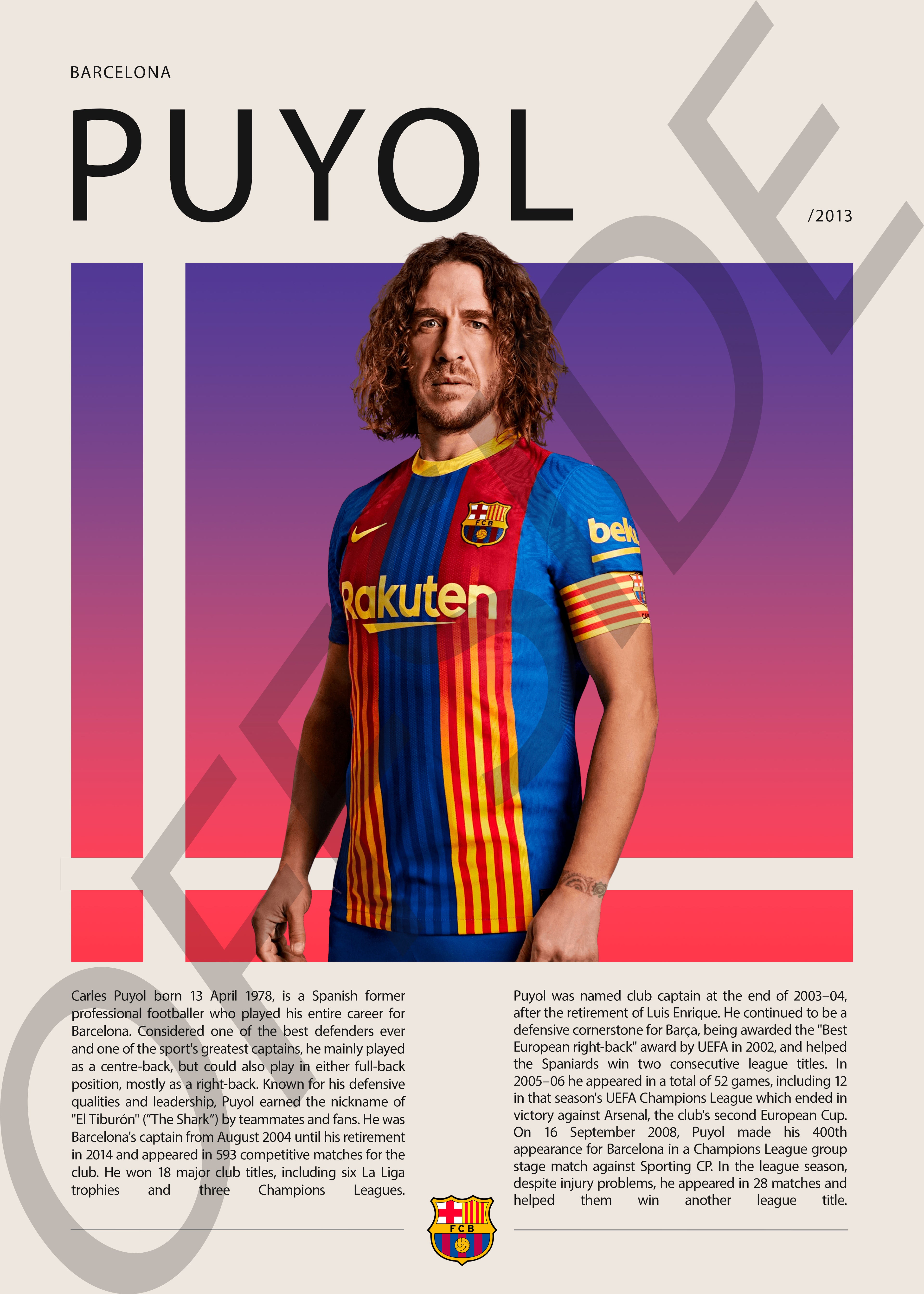 Carles Puyol "Tarzan" en Barcelona Temporada 2013
