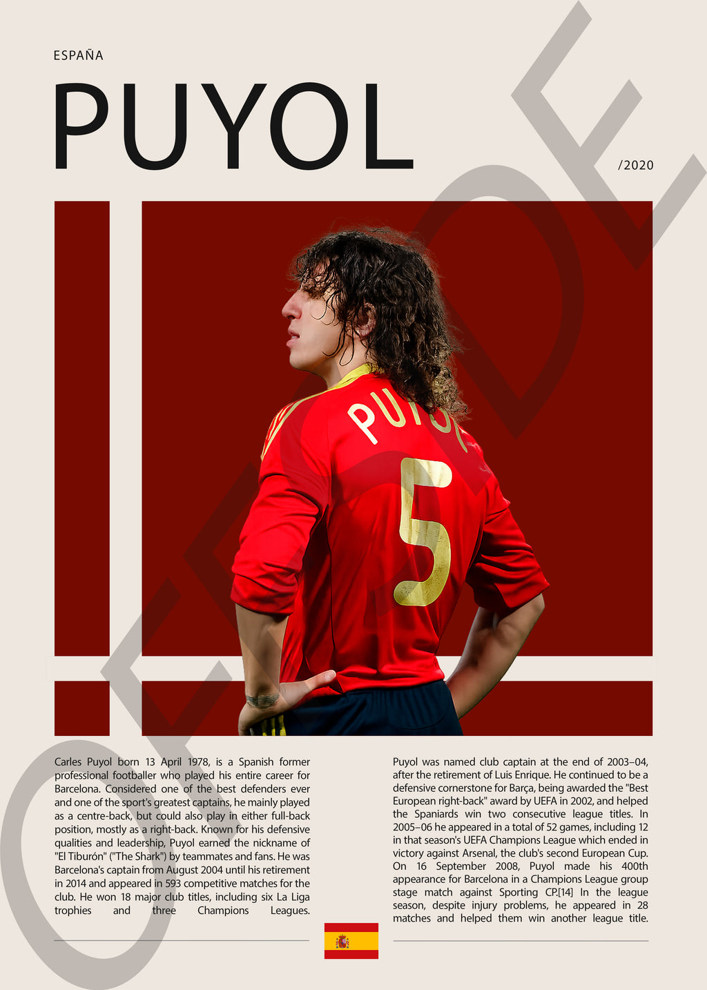 Carles Puyol "Tarzan" en España Clasificatorias 2020
