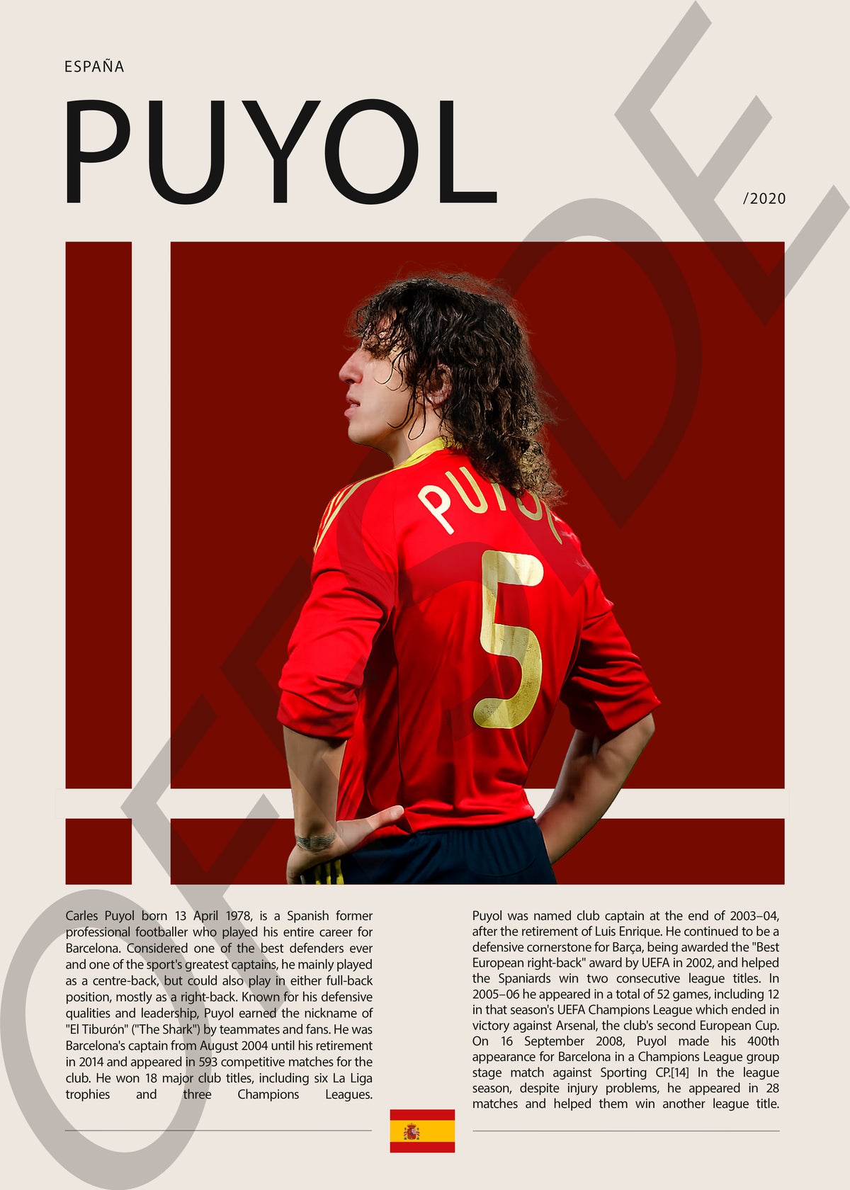Carles Puyol "Tarzan" en España Clasificatorias 2020