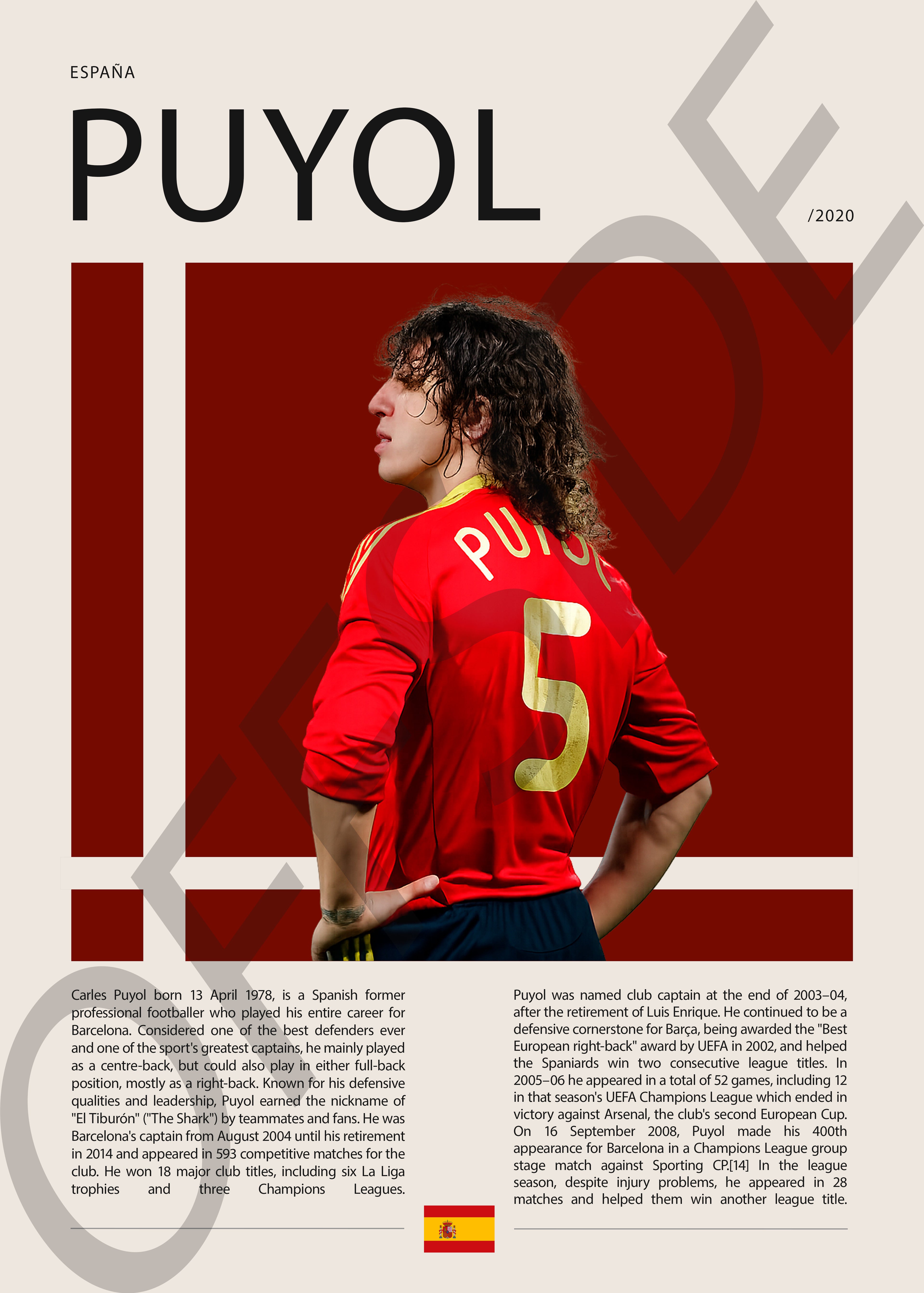 Carles Puyol "Tarzan" en España Clasificatorias 2020