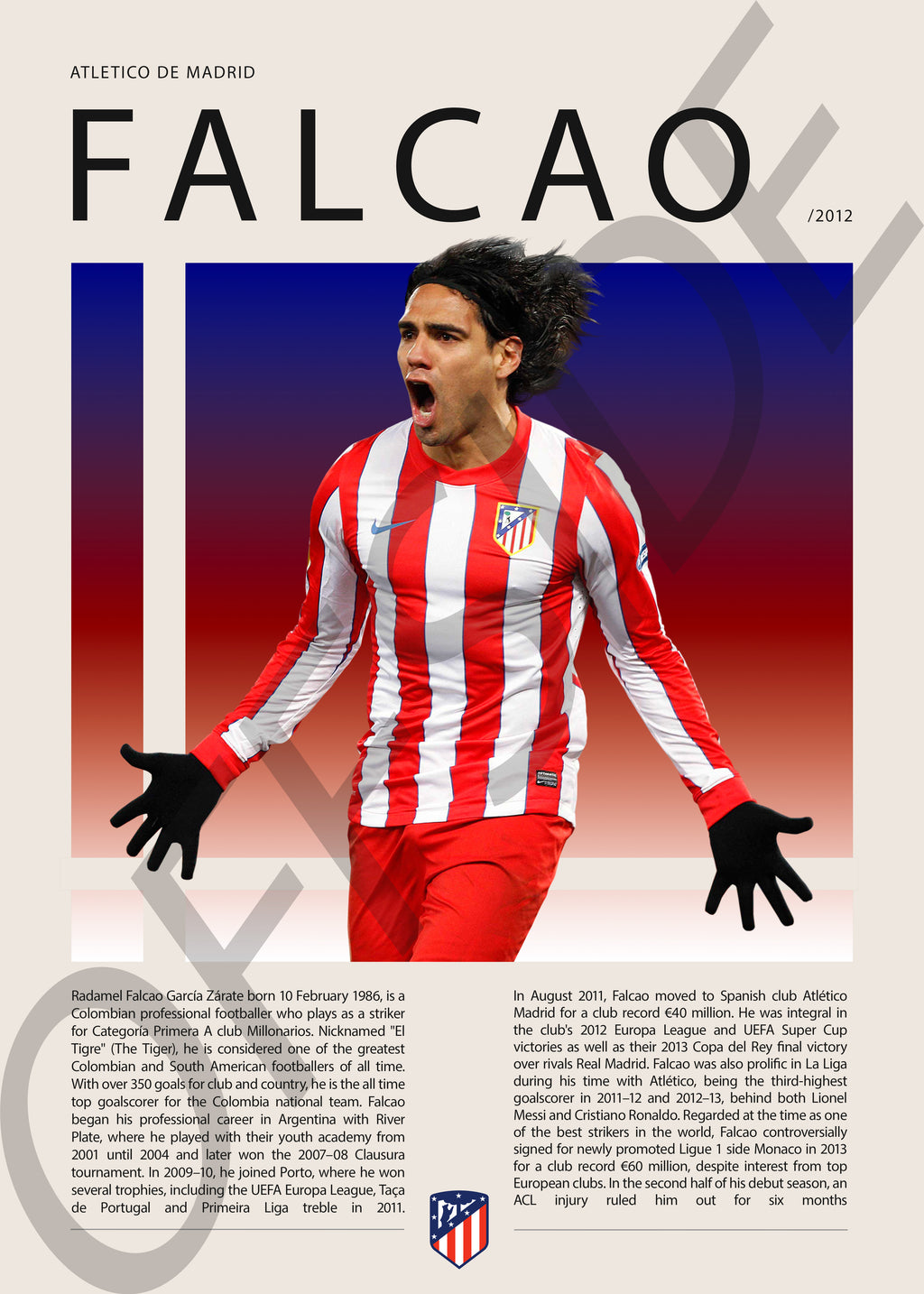 Radamel Falcao "El Tigre" en Atletico de Madrid Temporada 2012