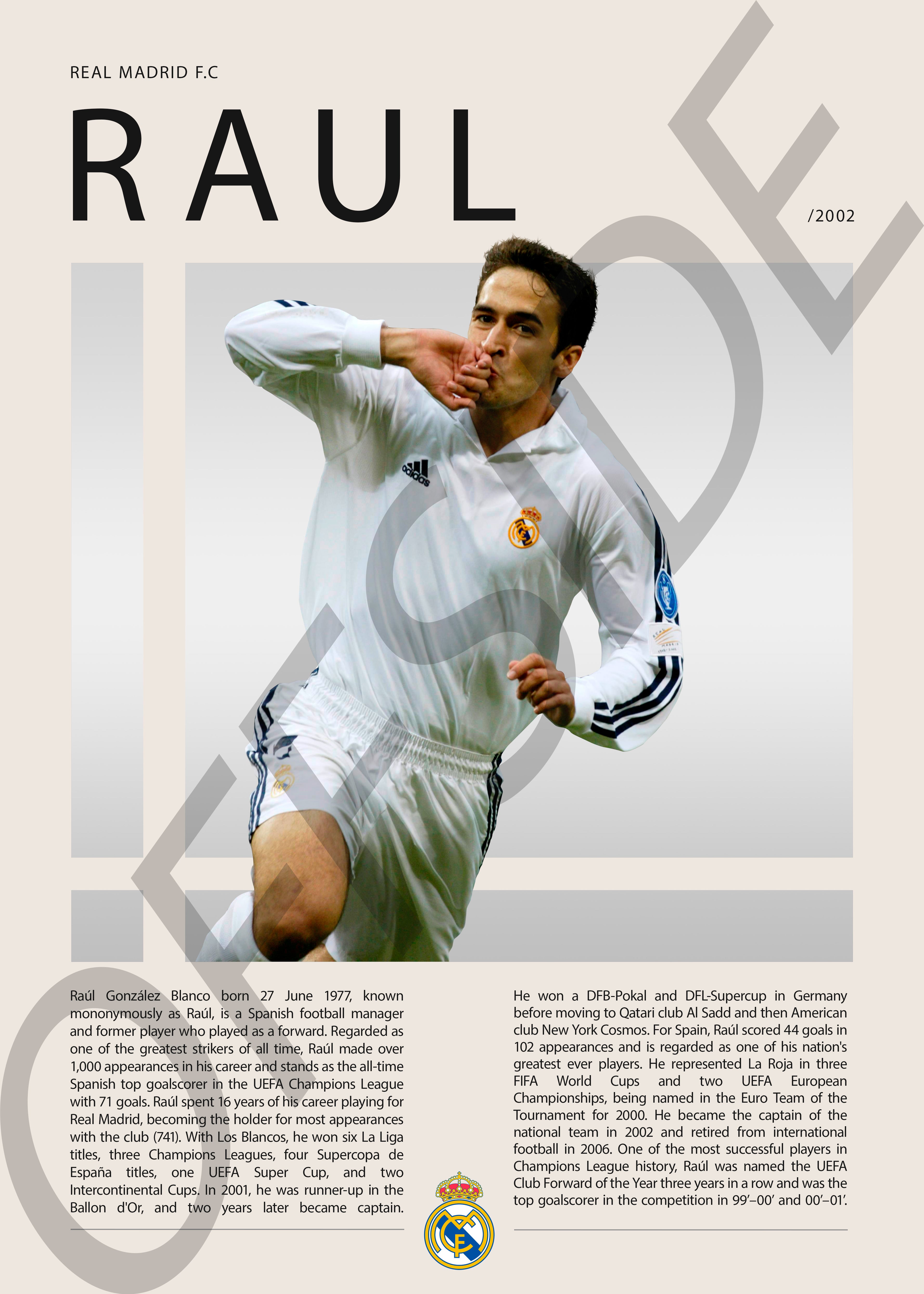 Raul Gonzalez "El Angel de Madrid" en Real Madrid Temporada 2002