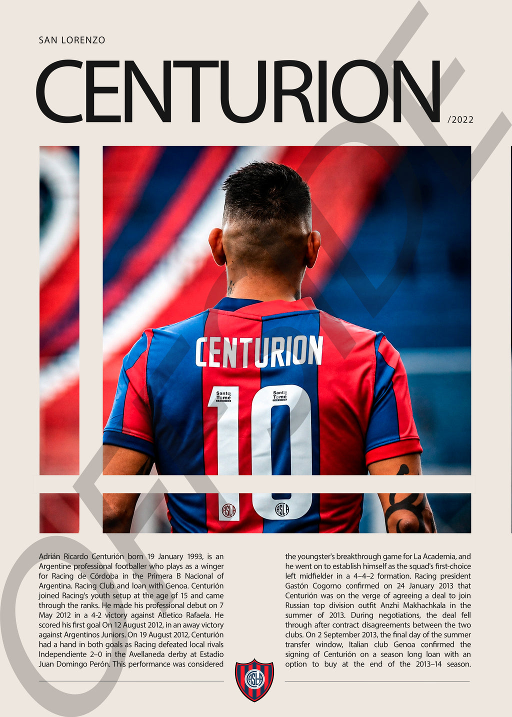 Ricardo Centurion "El Wachiturro" en San Lorenzo Temporada 2022