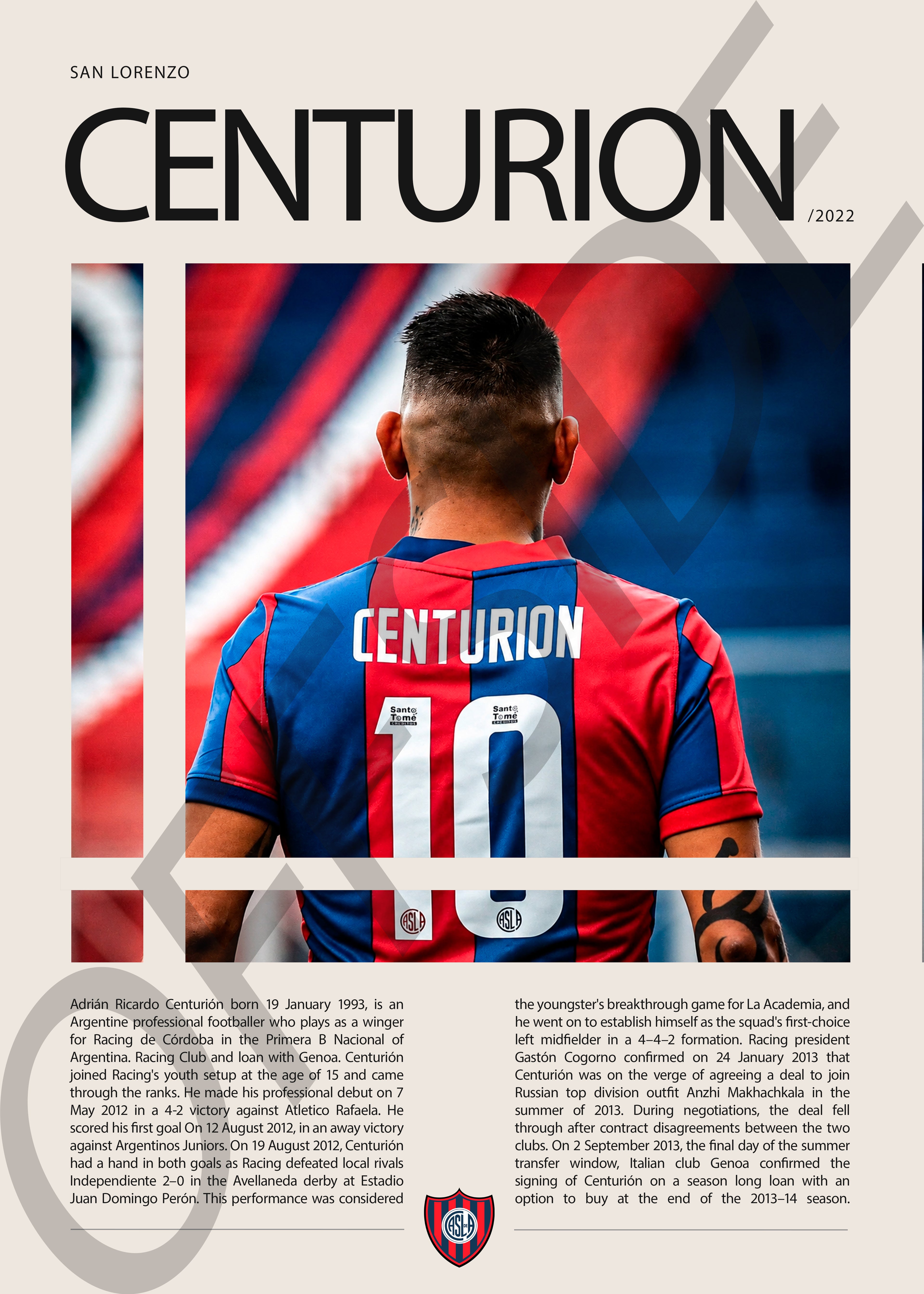 Ricardo Centurion "El Wachiturro" en San Lorenzo Temporada 2022