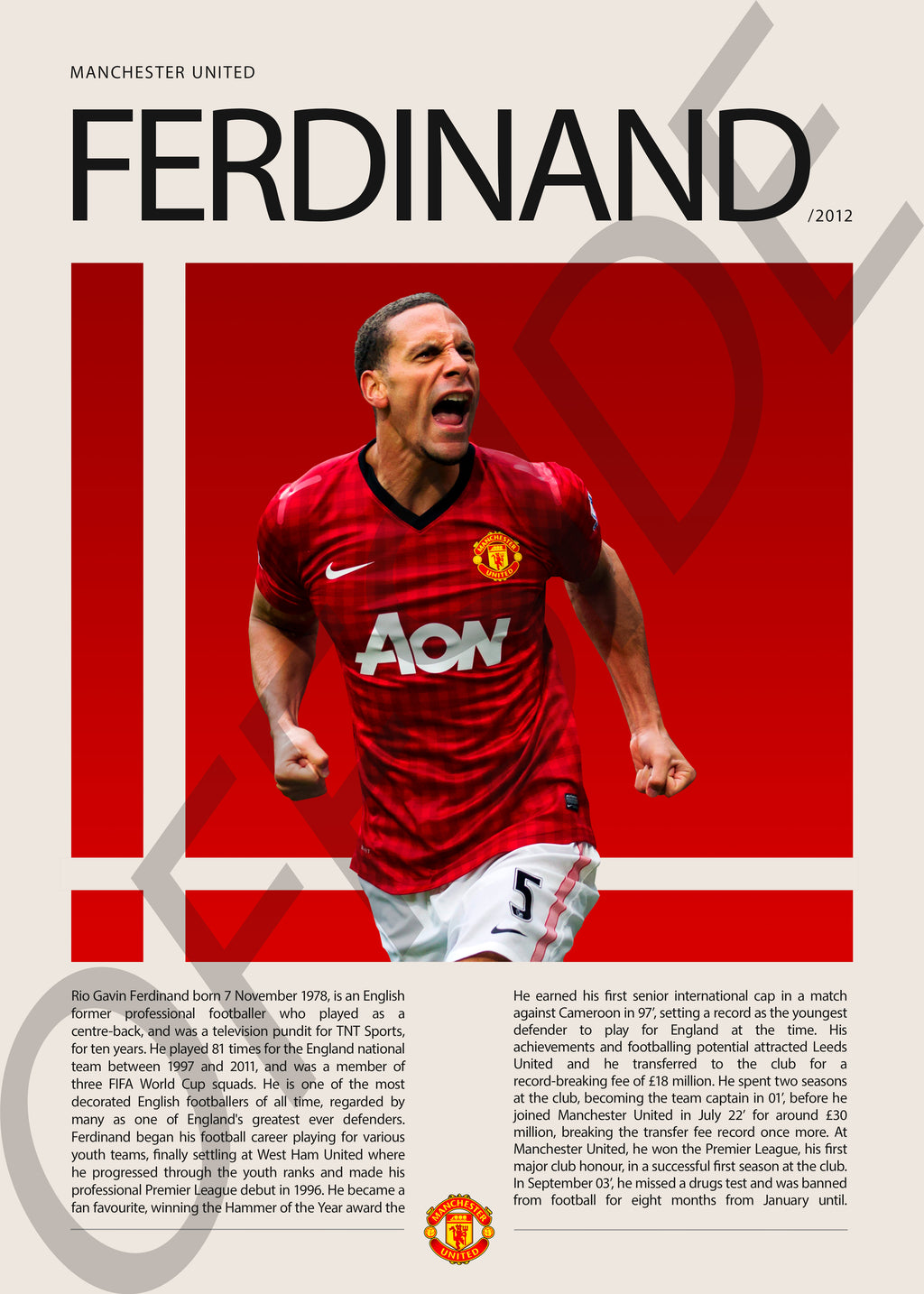 Rio Ferdinand "Ferdy" en Manchester United Temporada 2012