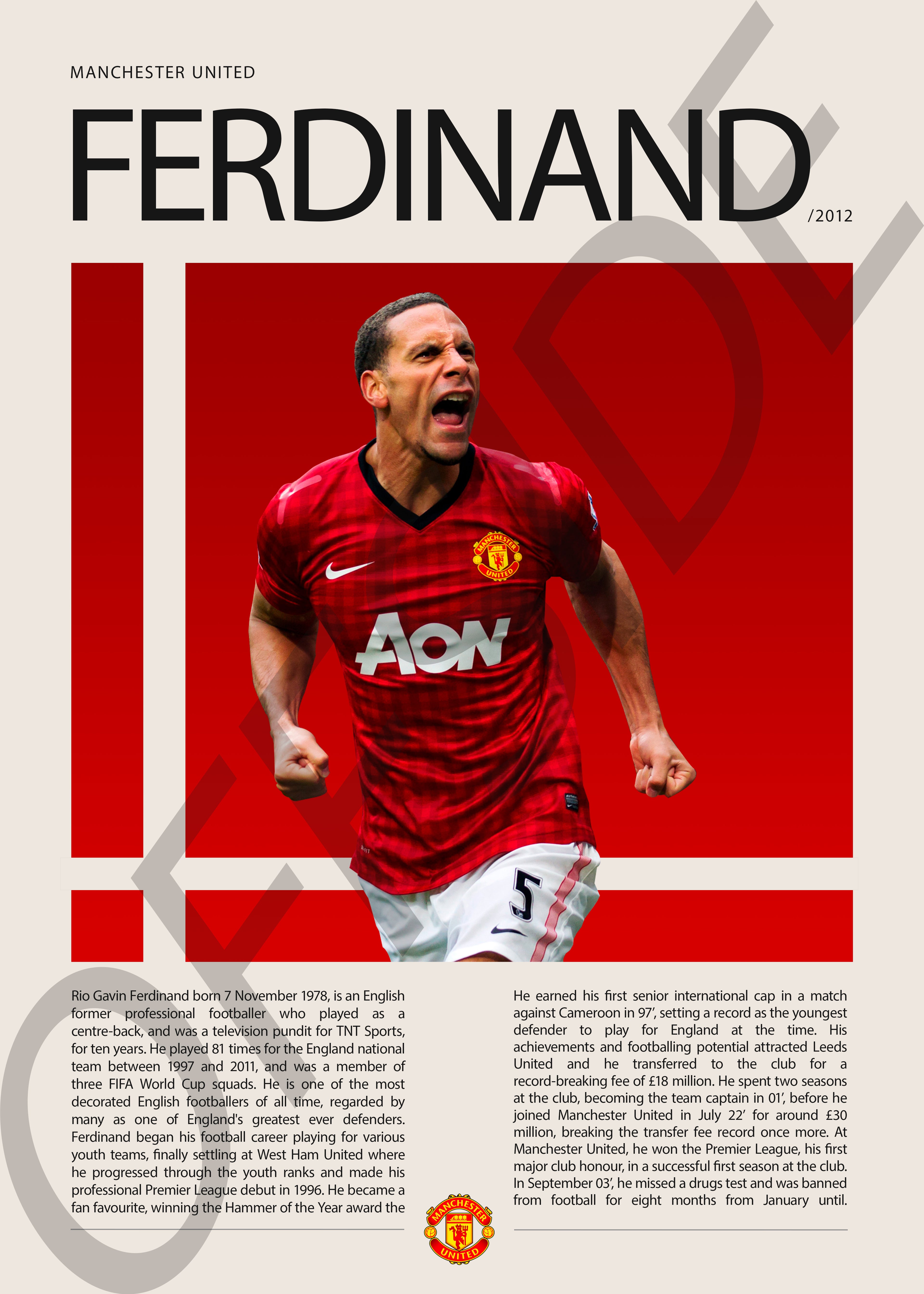 Rio Ferdinand "Ferdy" en Manchester United Temporada 2012