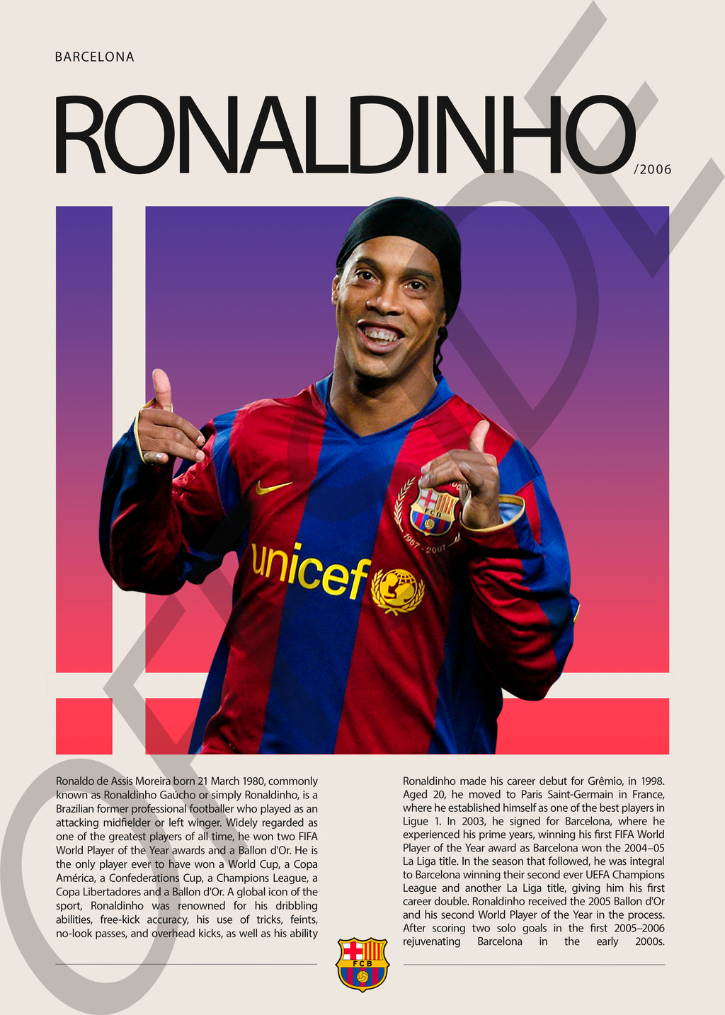Ronaldinho "Dinho" en Barcelona Temporada 2006