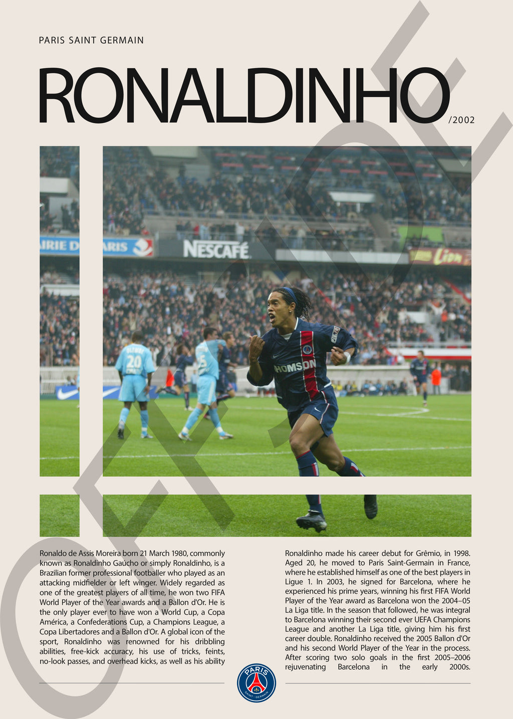 Ronaldinho "Dinho" en PSG Temporada 2002