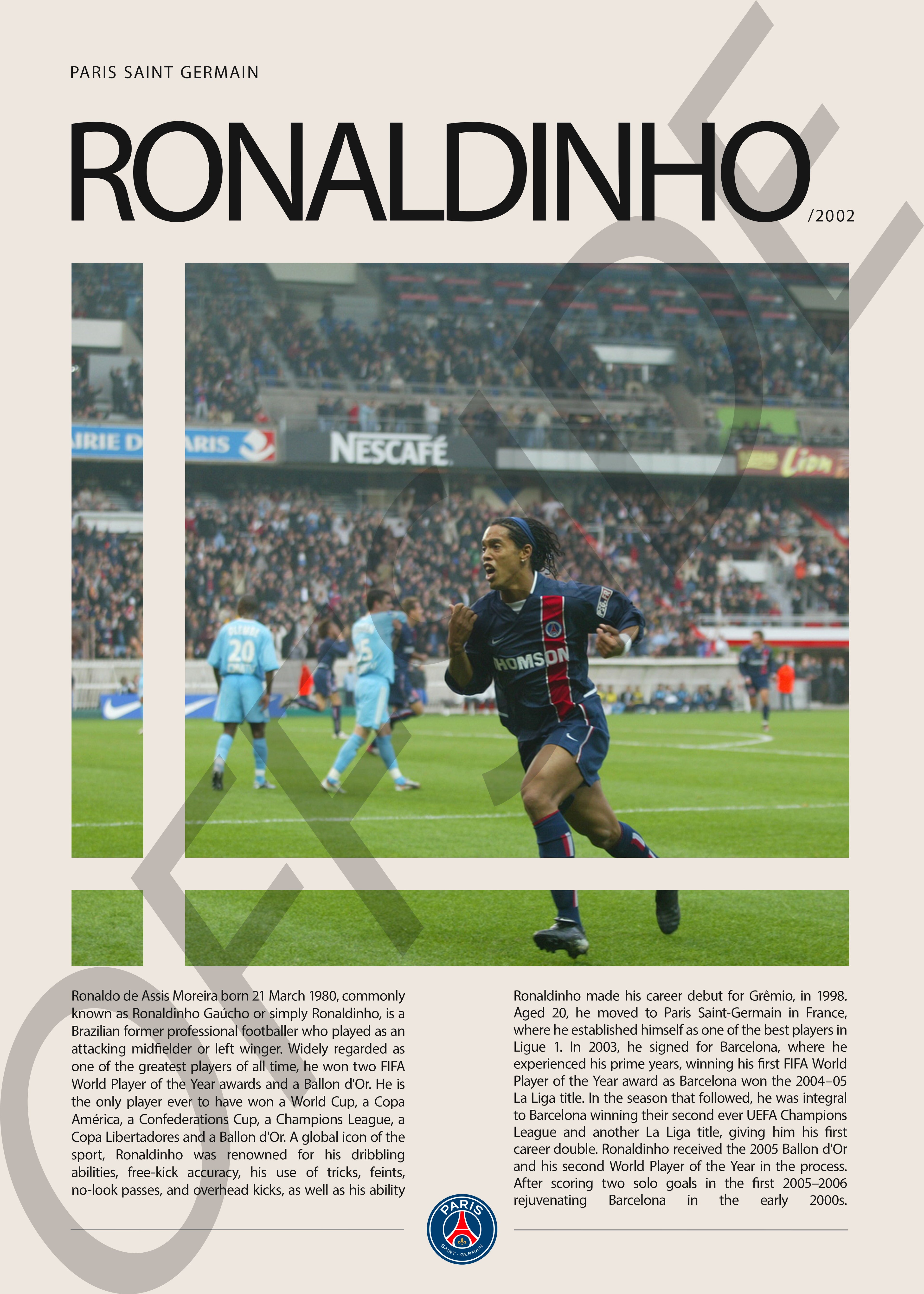 Ronaldinho "Dinho" en PSG Temporada 2002