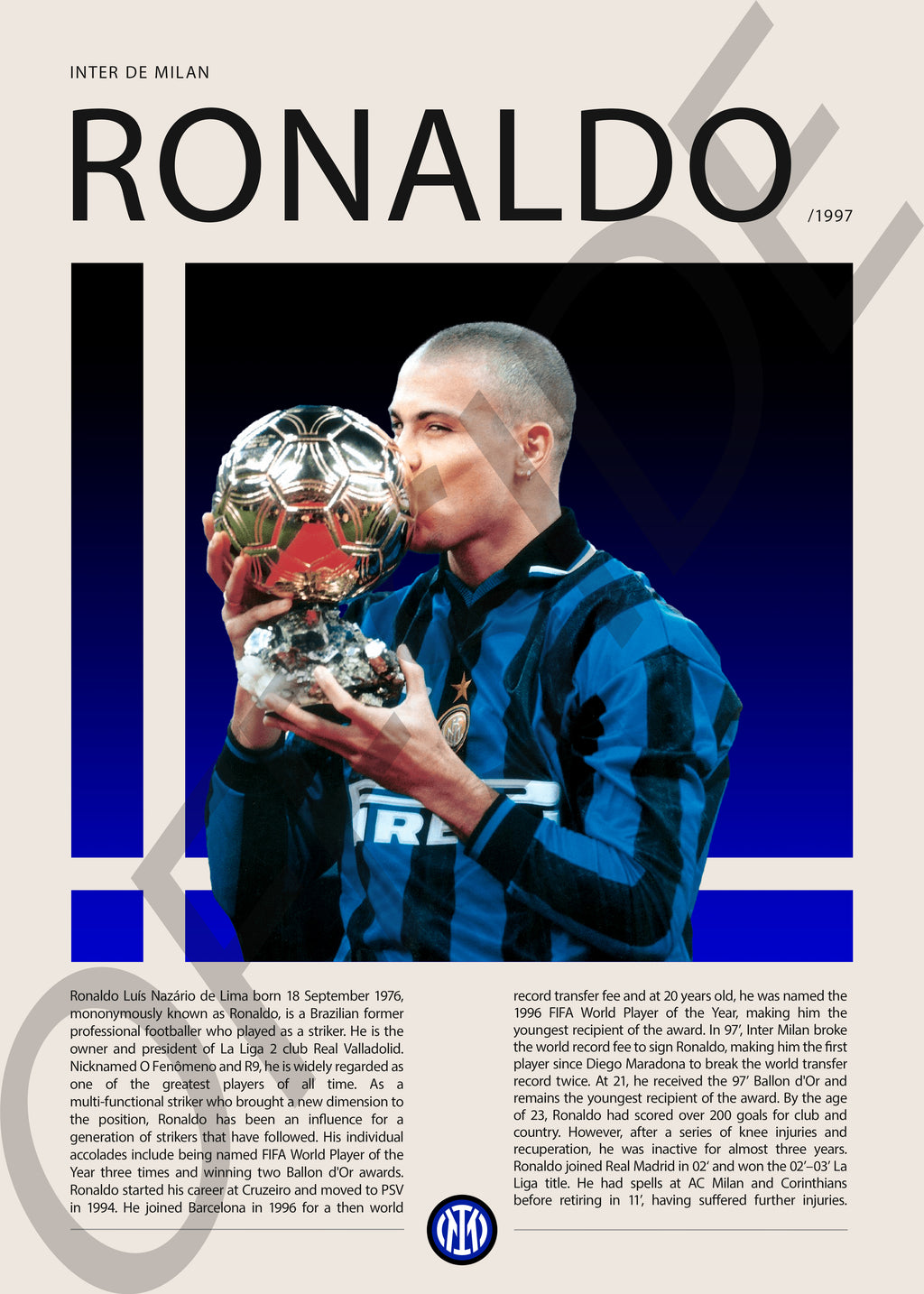 Ronaldo Nazario "El Fenomeno" en Inter de Milan Temporada 1997