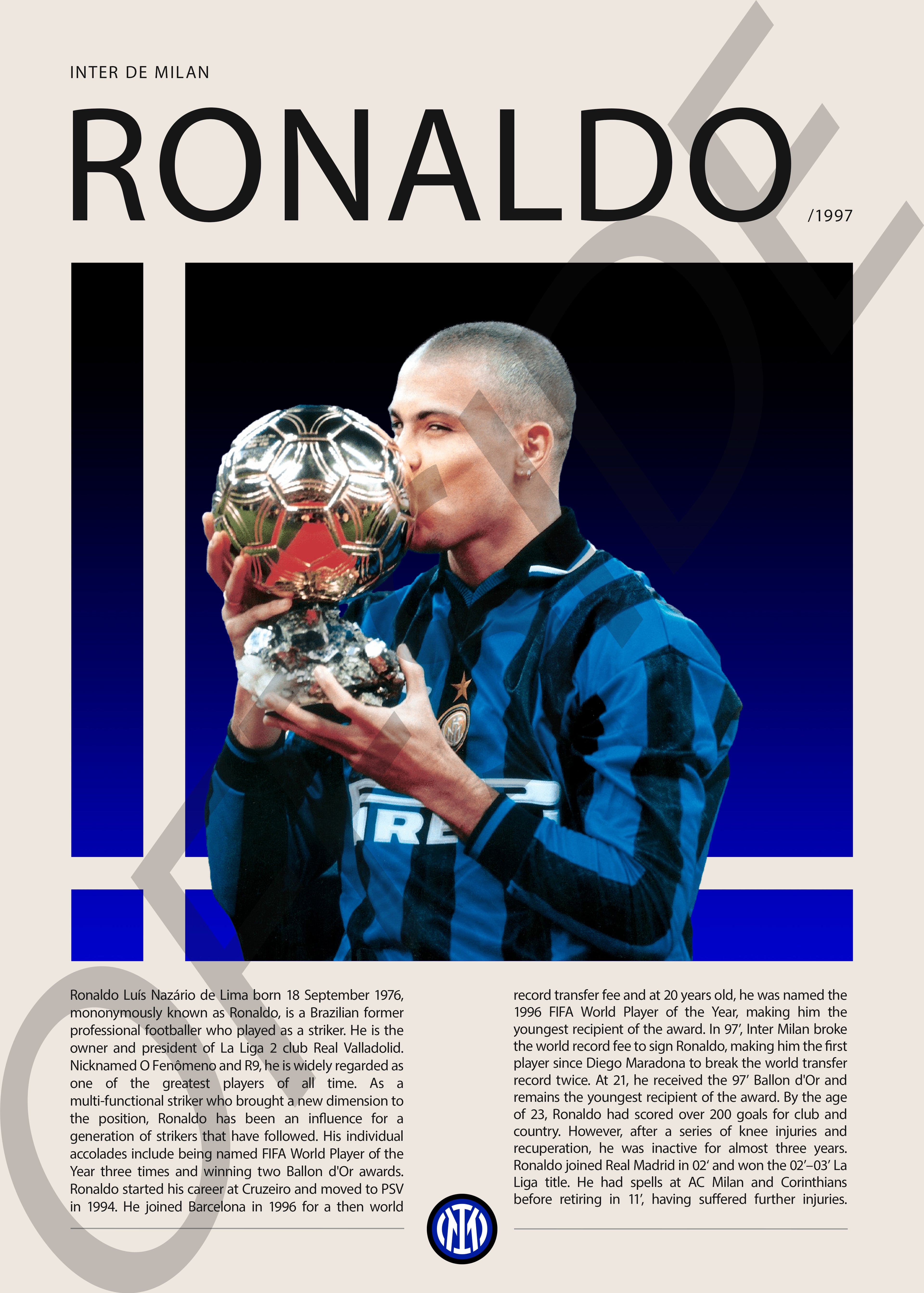 Ronaldo Nazario "El Fenomeno" en Inter de Milan Temporada 1997
