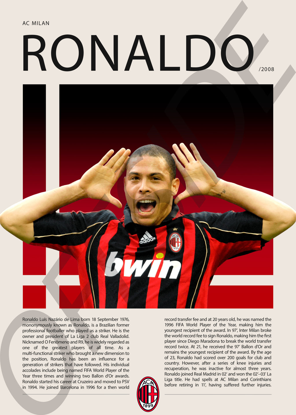 Ronaldo Nazario "El Fenomeno" en AC Milan Temporada 2008