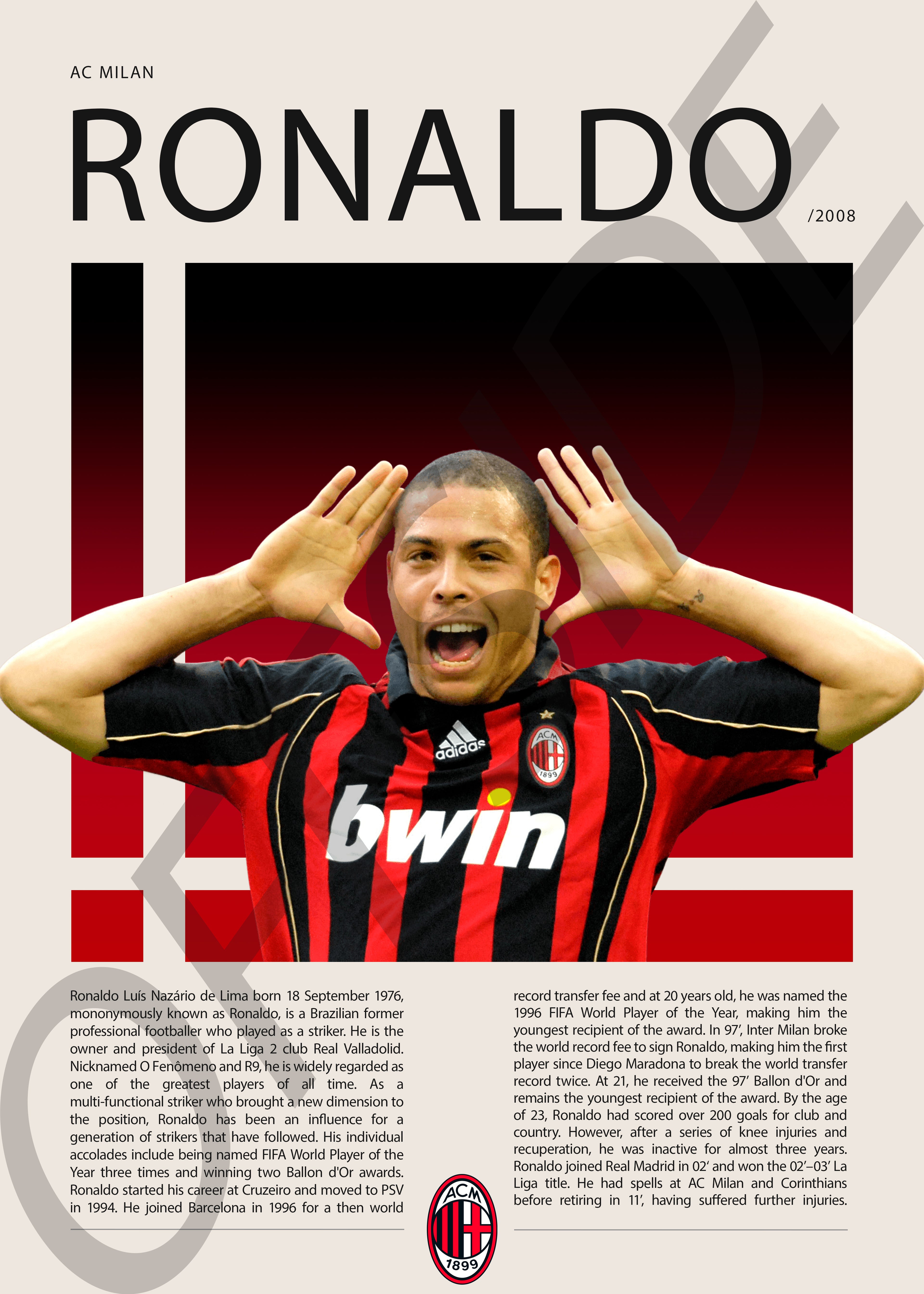 Ronaldo Nazario "El Fenomeno" en AC Milan Temporada 2008