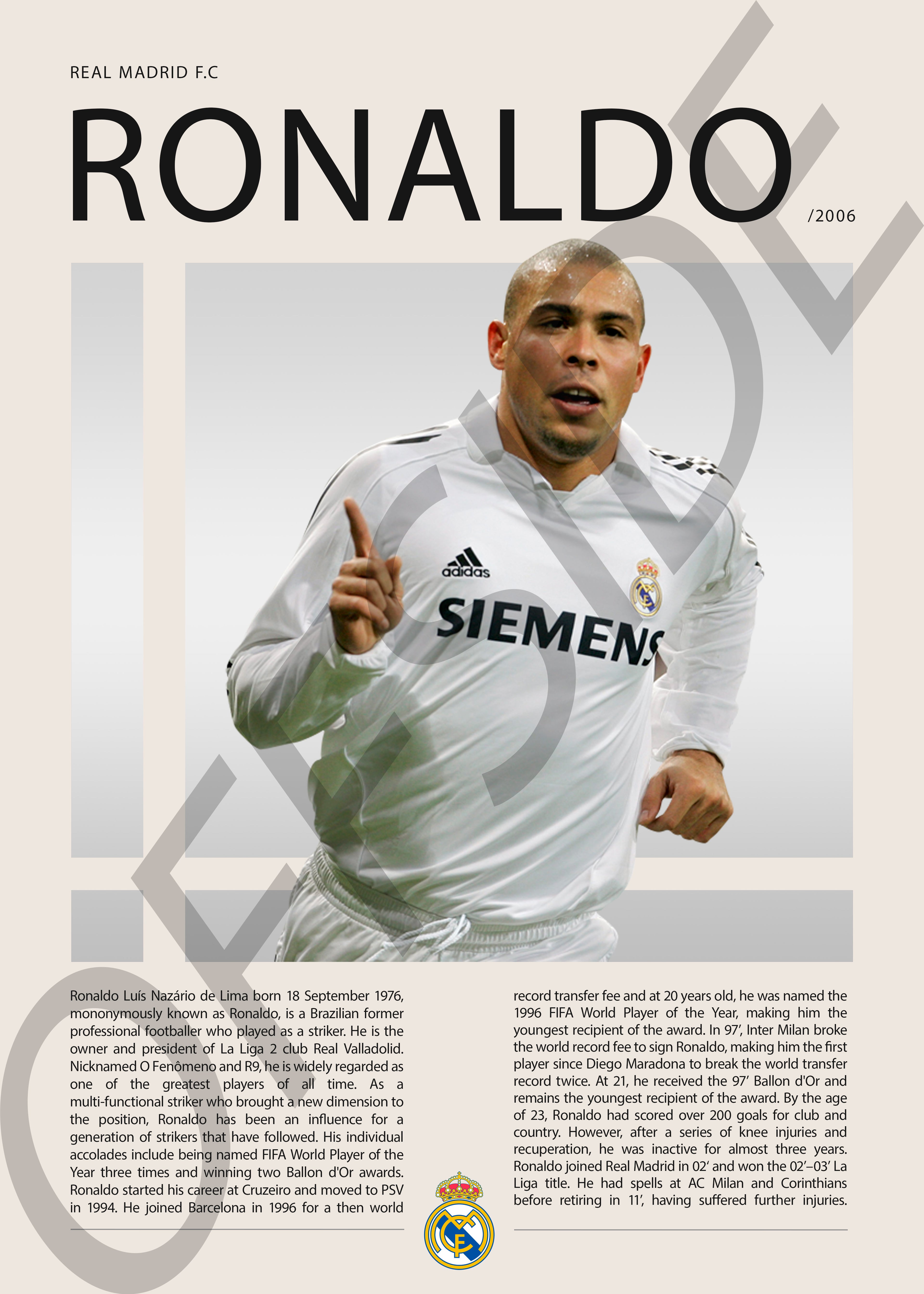 Ronaldo Nazario "El Fenomeno" en Real Madrid Temporada 2006