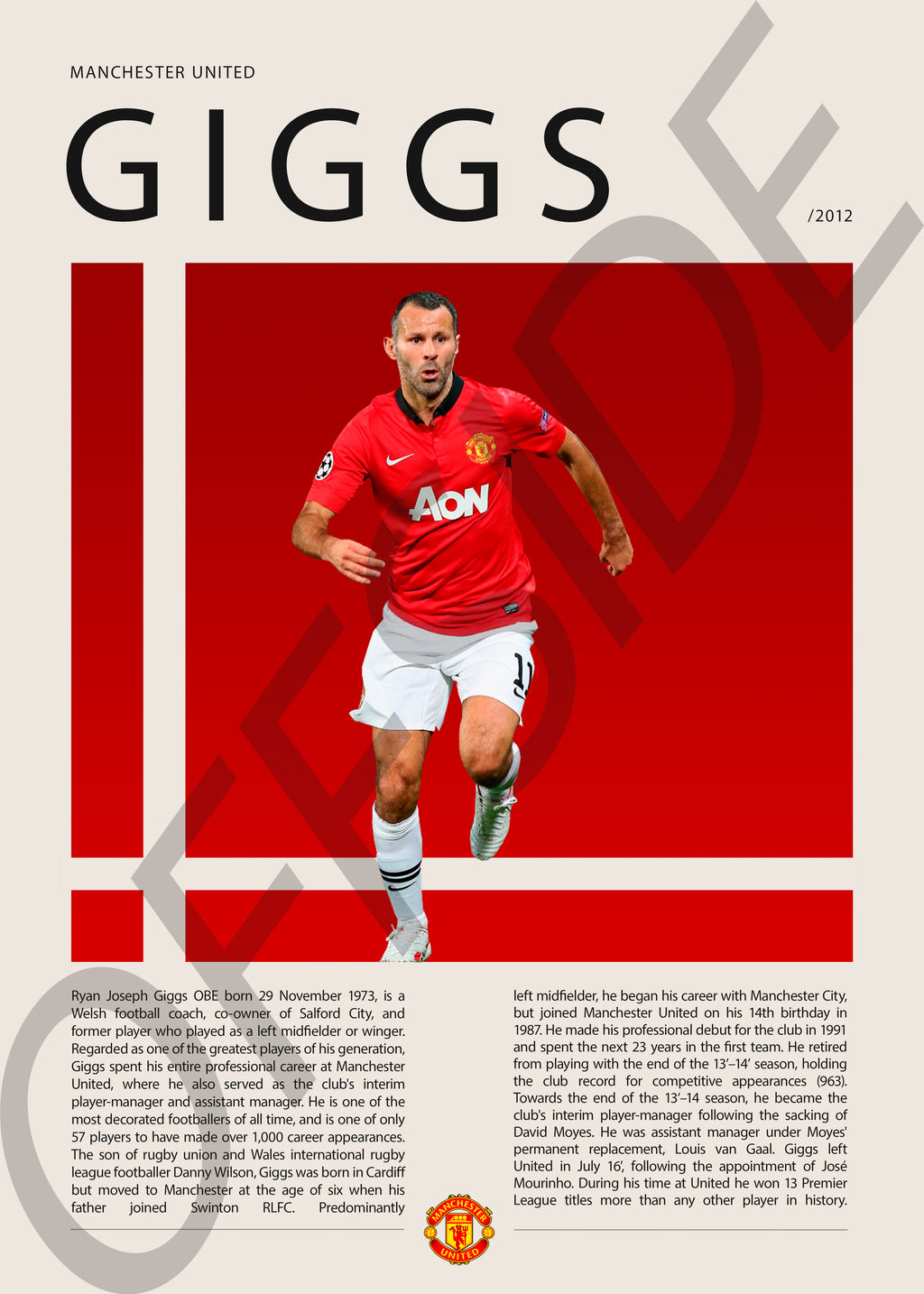 Ryan Giggs "Giggs" en Manchester United Temporada 2012