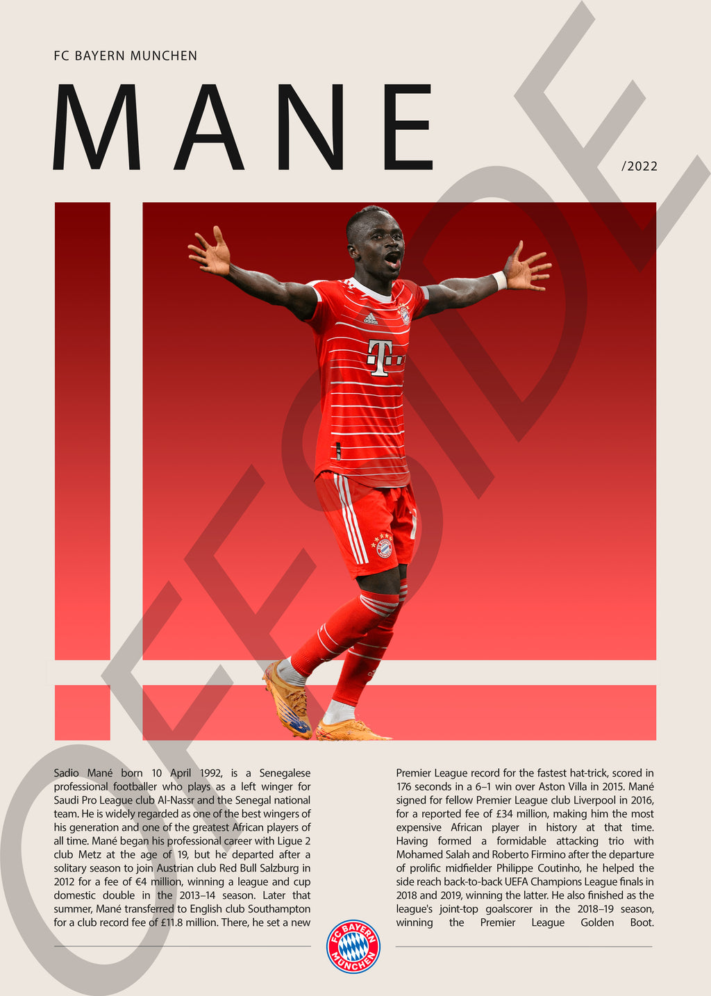 Sadio Manè "Mane" en Bayern Munich Temporada 2022