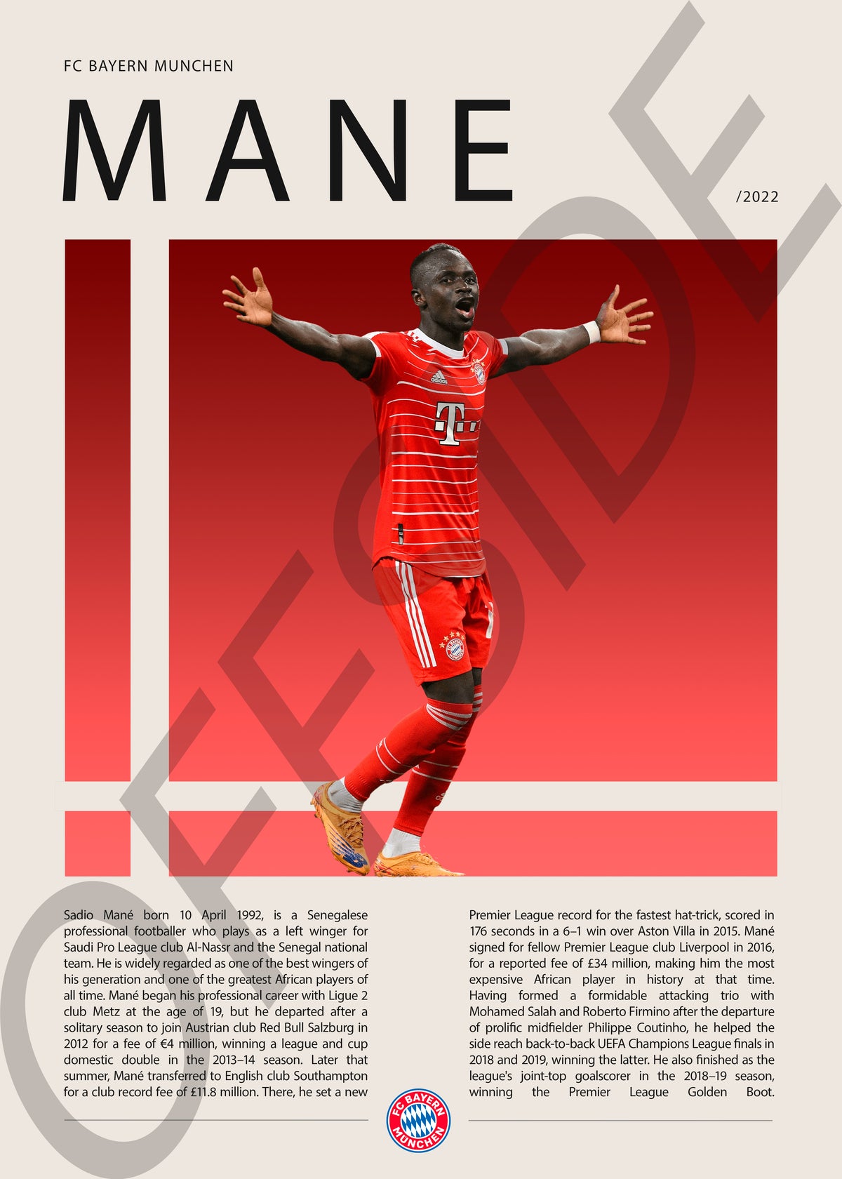 Sadio Manè "Mane" en Bayern Munich Temporada 2022