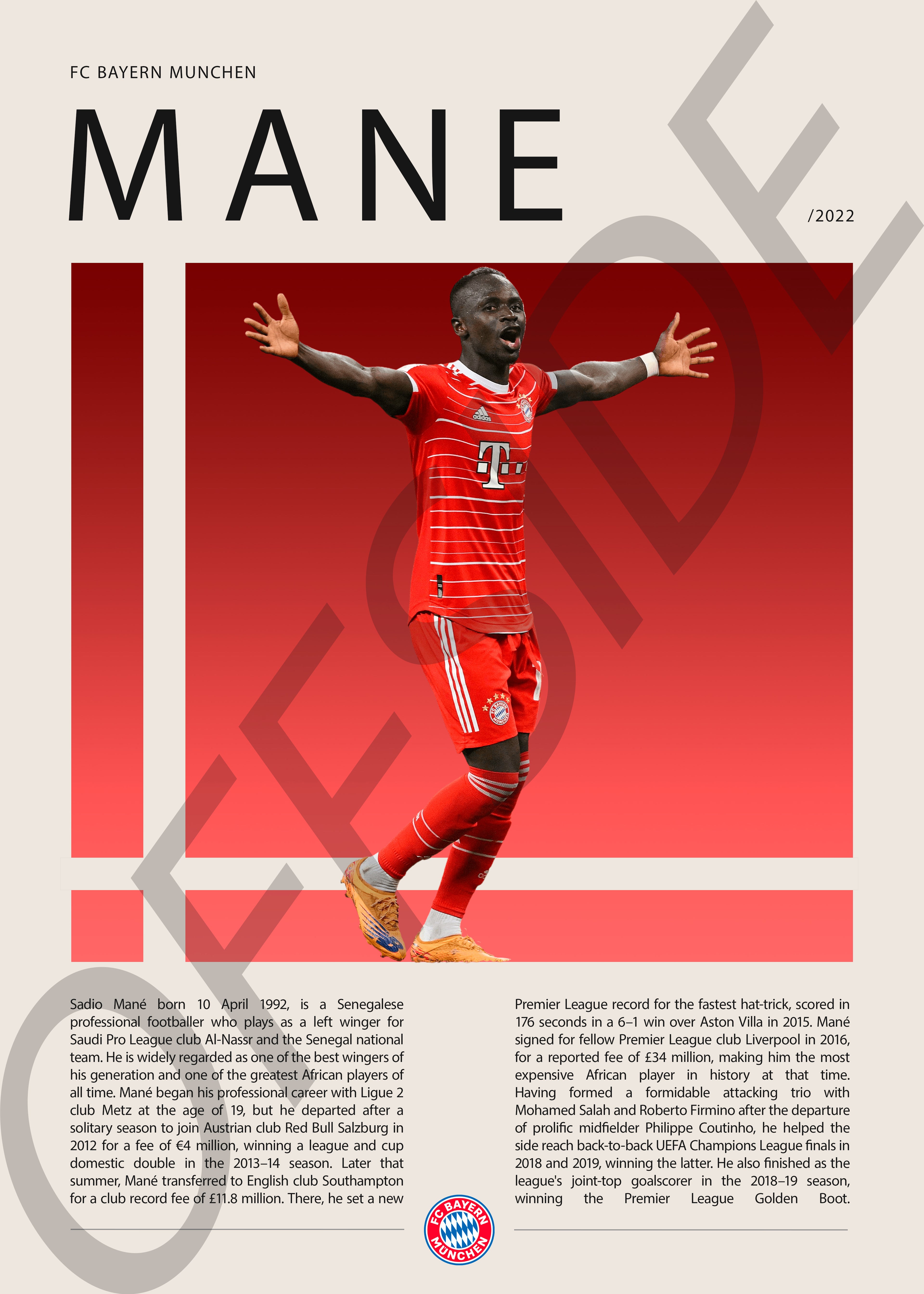 Sadio Manè "Mane" en Bayern Munich Temporada 2022