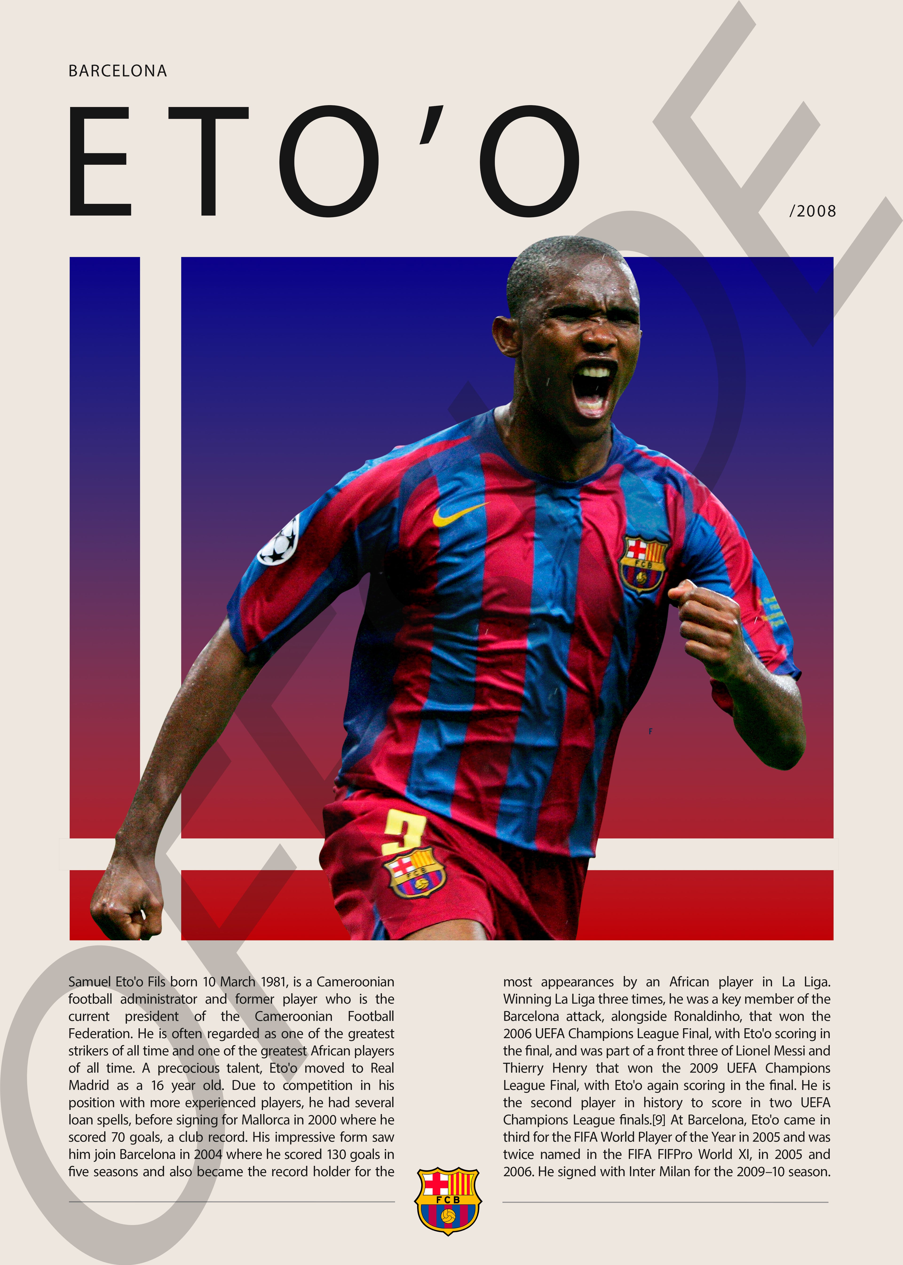Samuel Eto'o "Eto'o" en Barcelona Temporada 2008