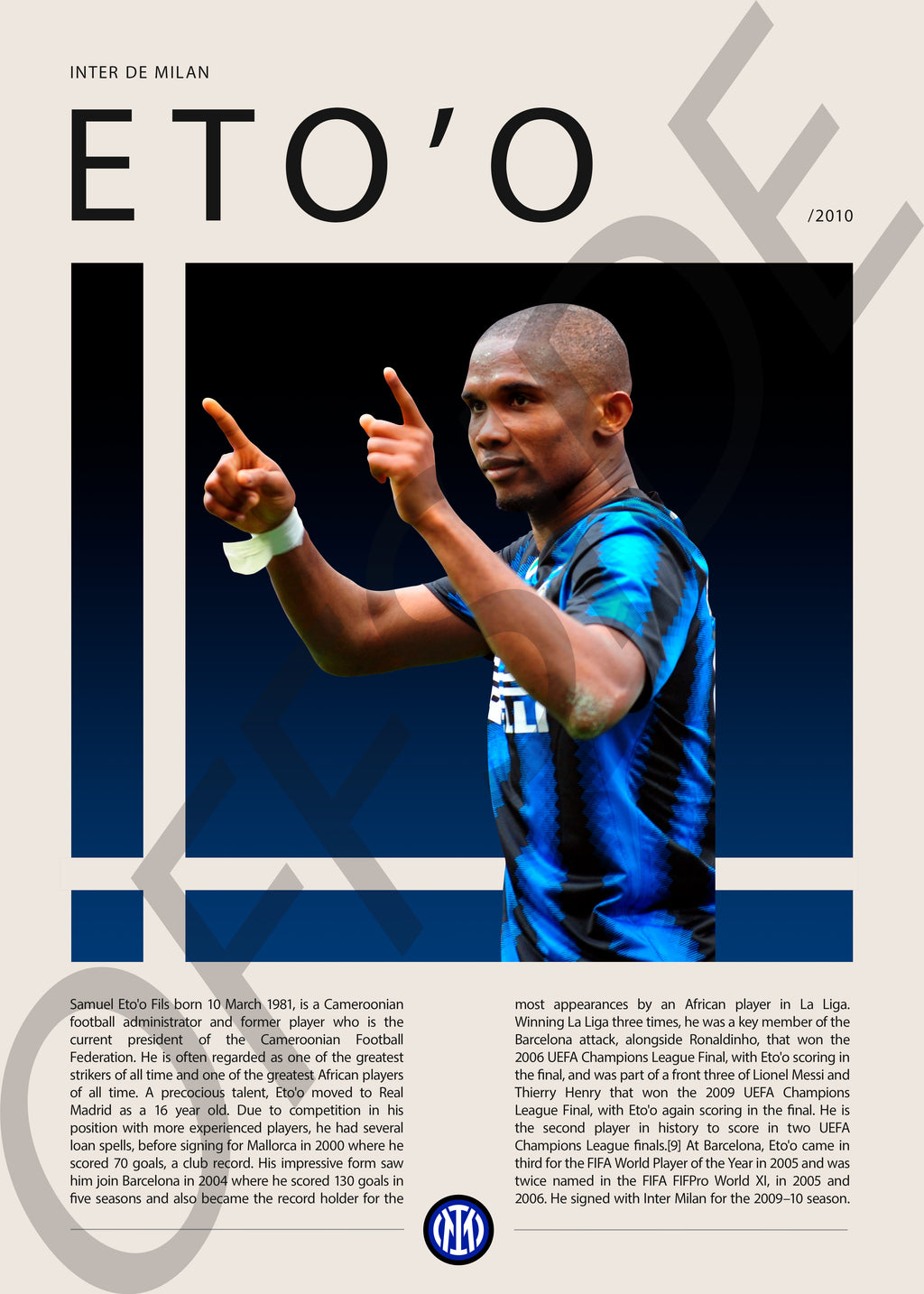 Samuel Eto'o "Eto'o" en Inter de Milan Temporada 2010