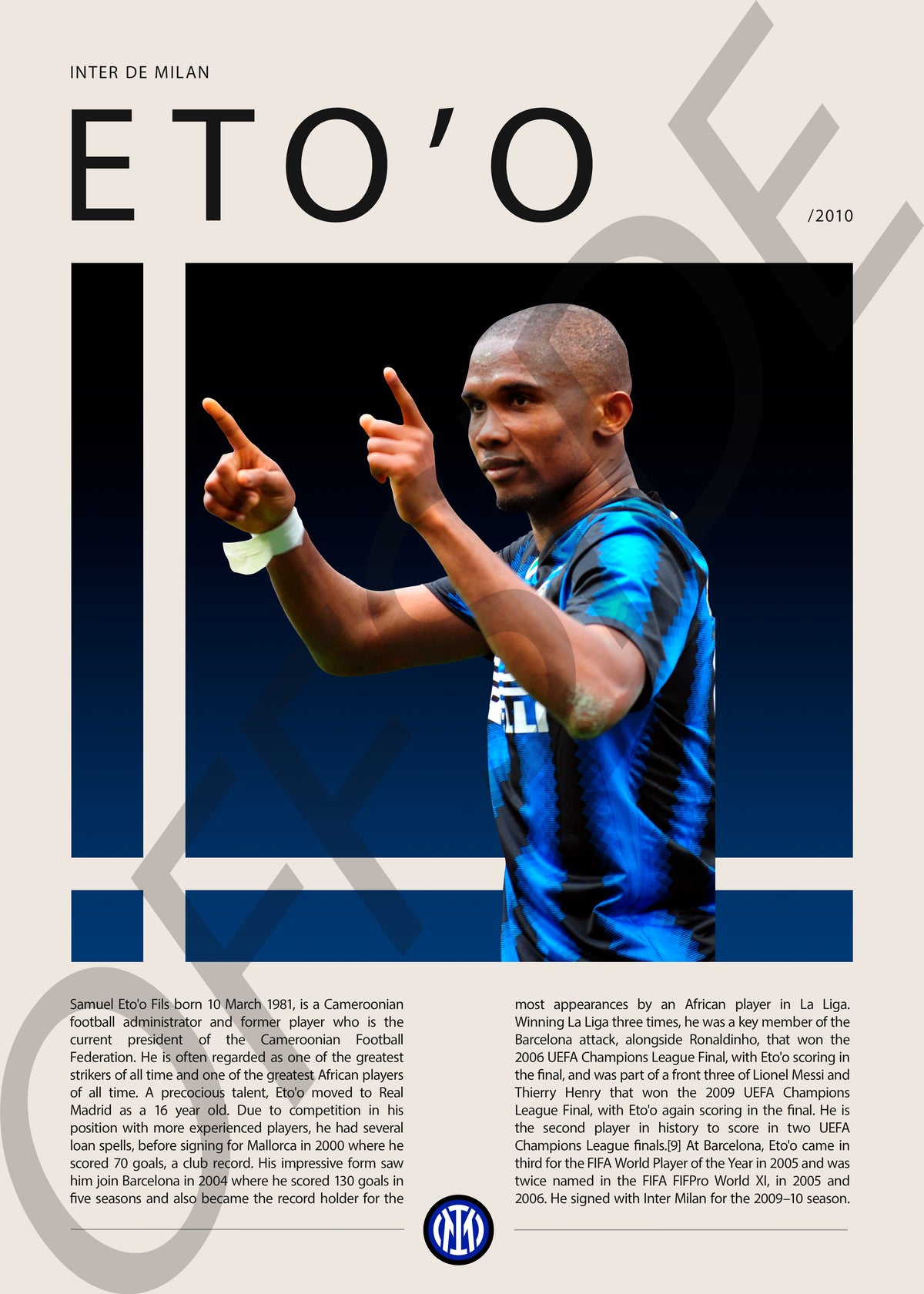 Samuel Eto'o "Eto'o" en Inter de Milan Temporada 2010