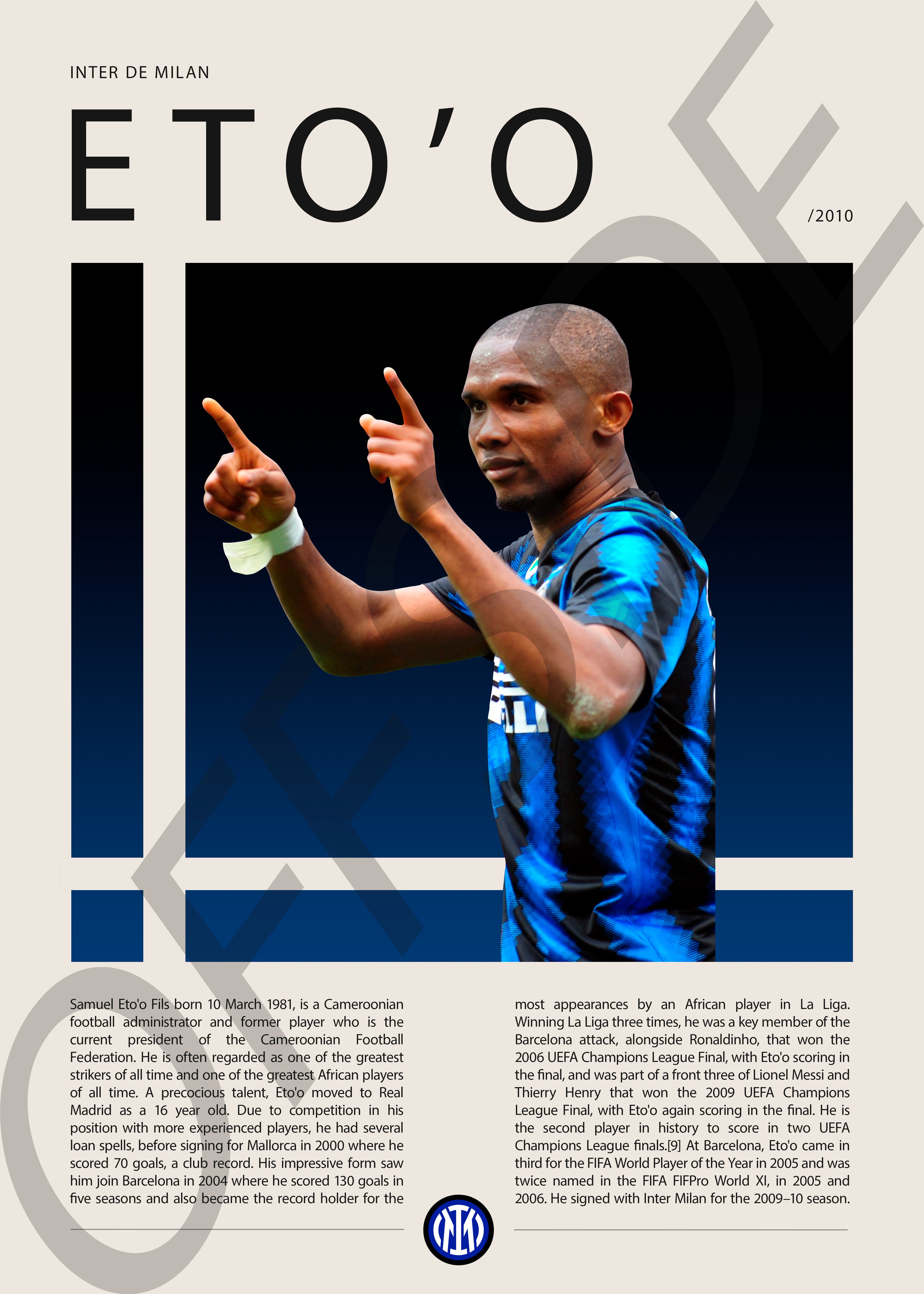 Samuel Eto'o "Eto'o" en Inter de Milan Temporada 2010