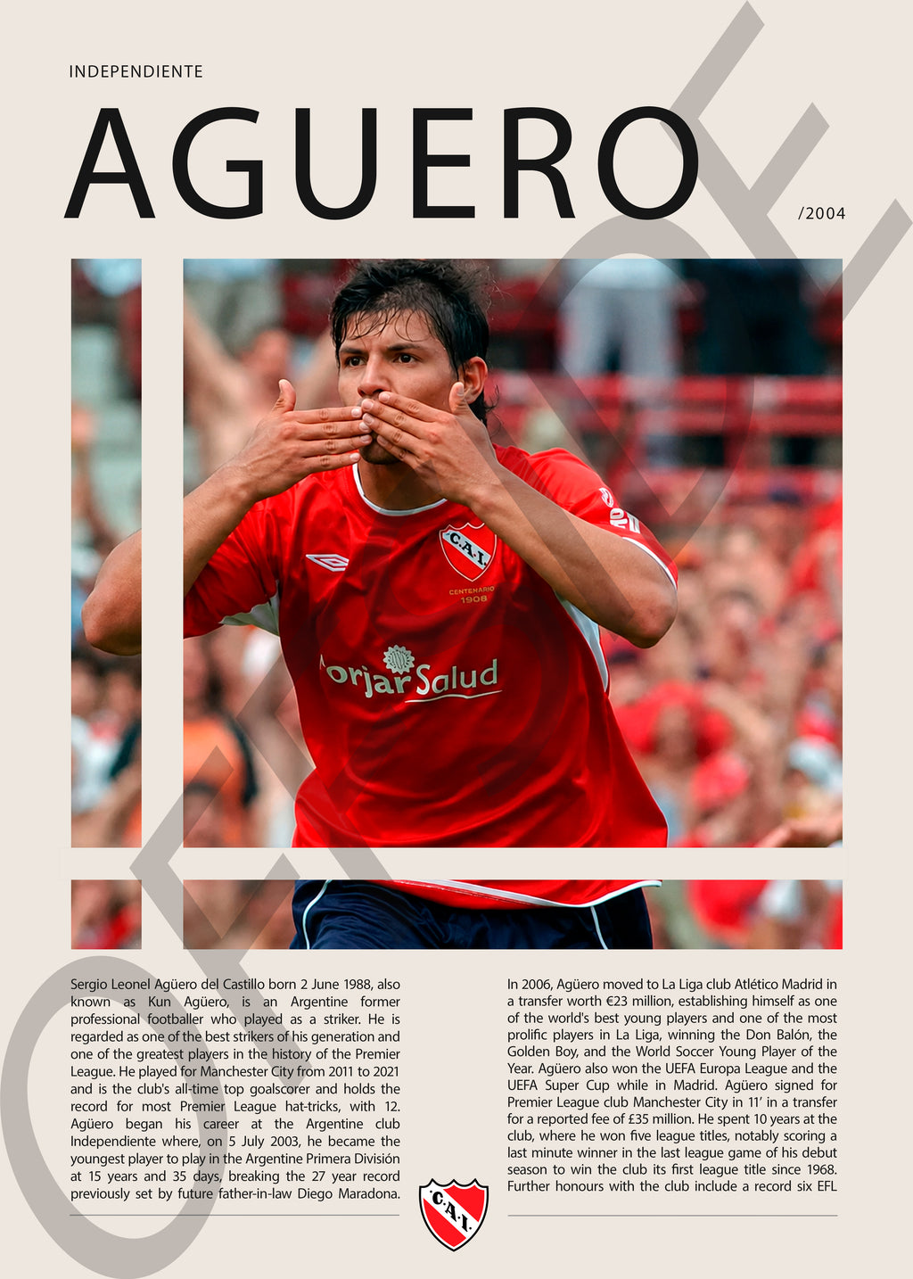 Sergio Agüero "El Kun" en Independiente Temporada 2004