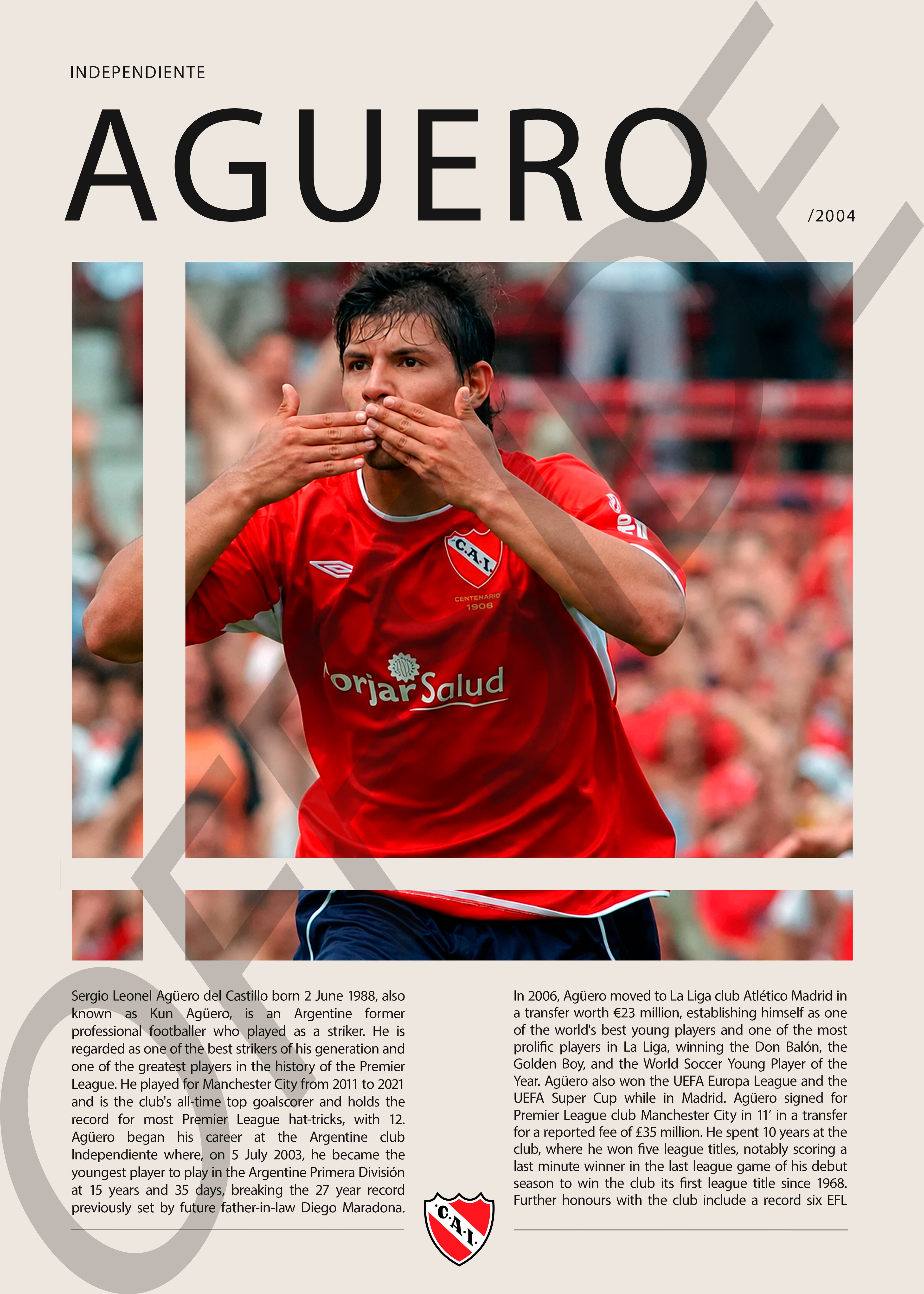 Sergio Agüero "El Kun" en Independiente Temporada 2004