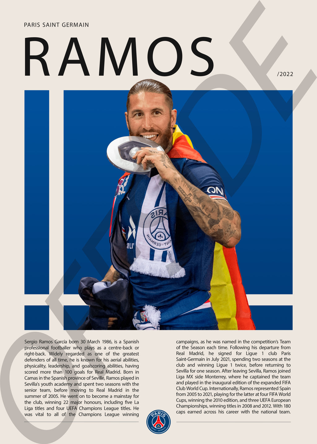 Sergio Ramos "SR4" en PSG Temporada 2022