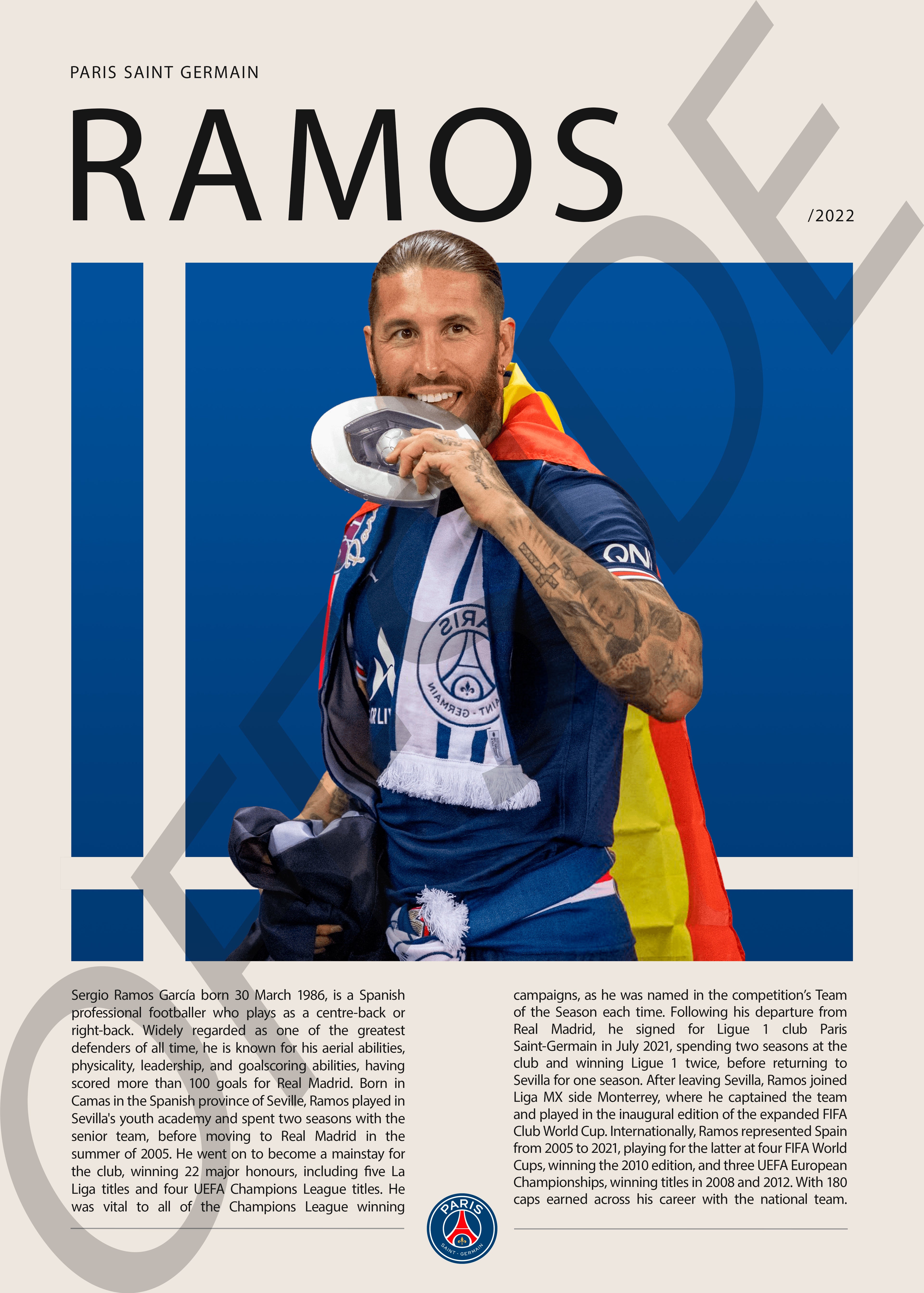 Sergio Ramos "SR4" en PSG Temporada 2022