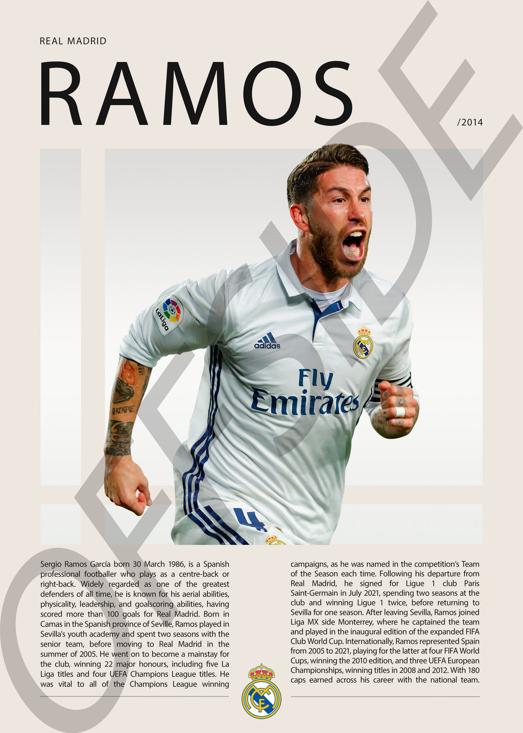 Sergio Ramos "SR4" en Real Madrid Temporada 2014