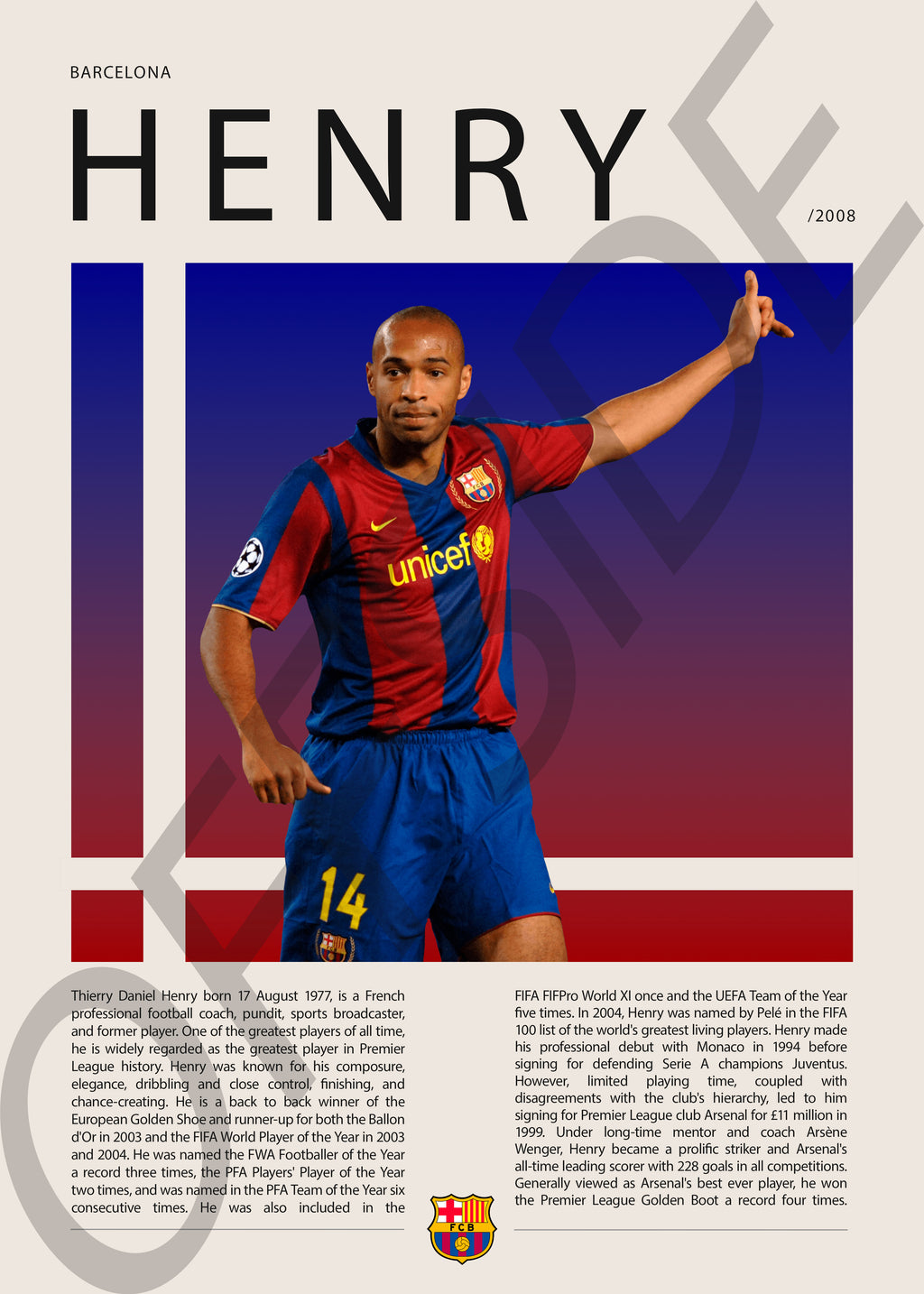 Thierry Henry "Titi" en Barcelona Temporada 2008