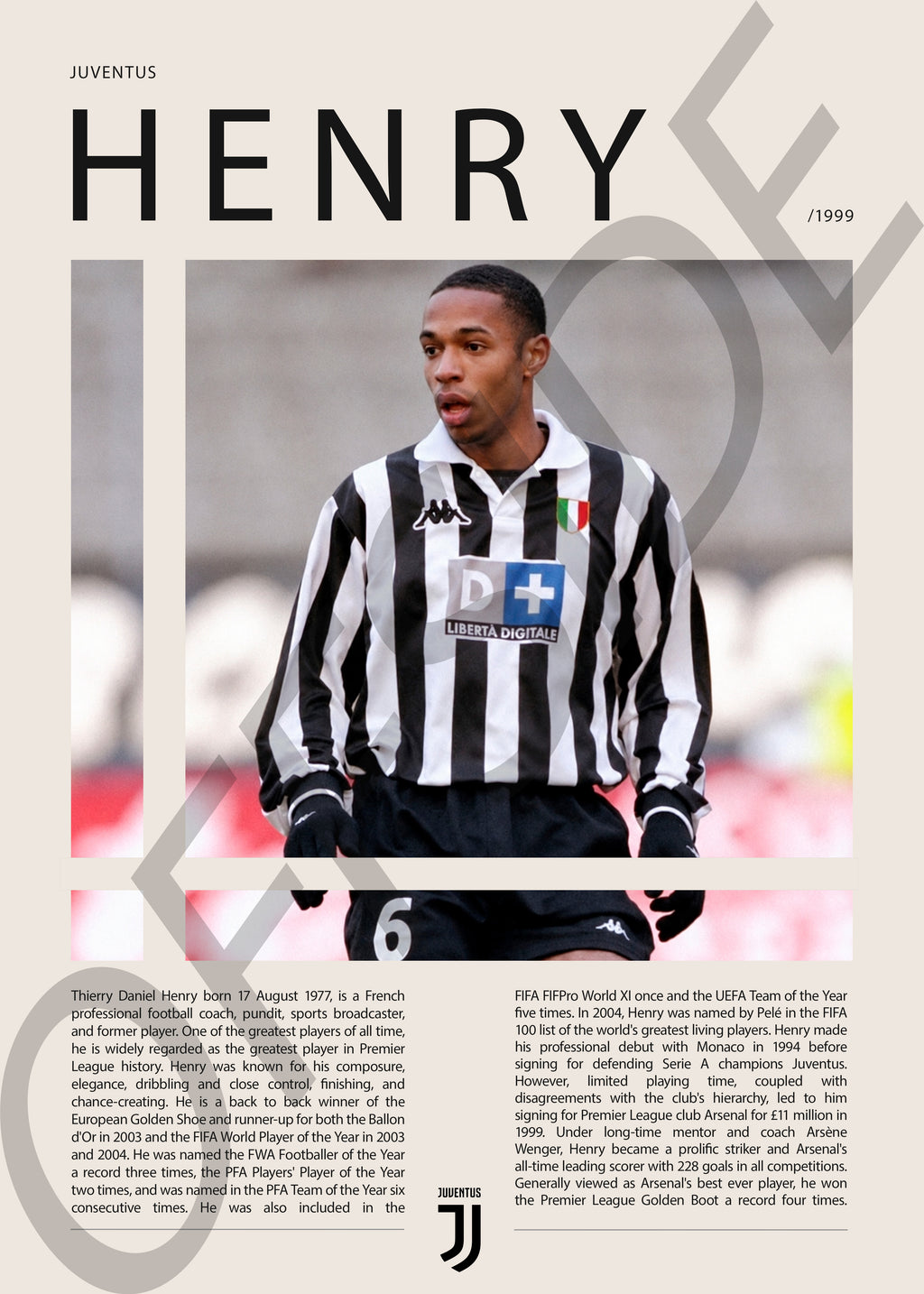Thierry Henry "Titi" en Juventus Temporada 1999