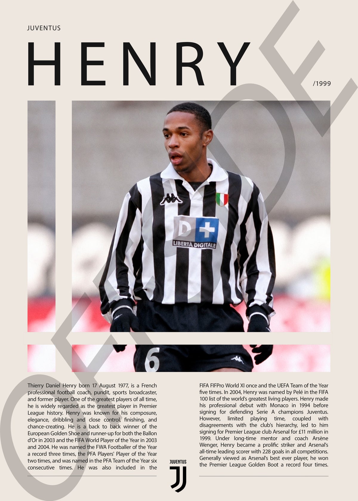Thierry Henry "Titi" en Juventus Temporada 1999
